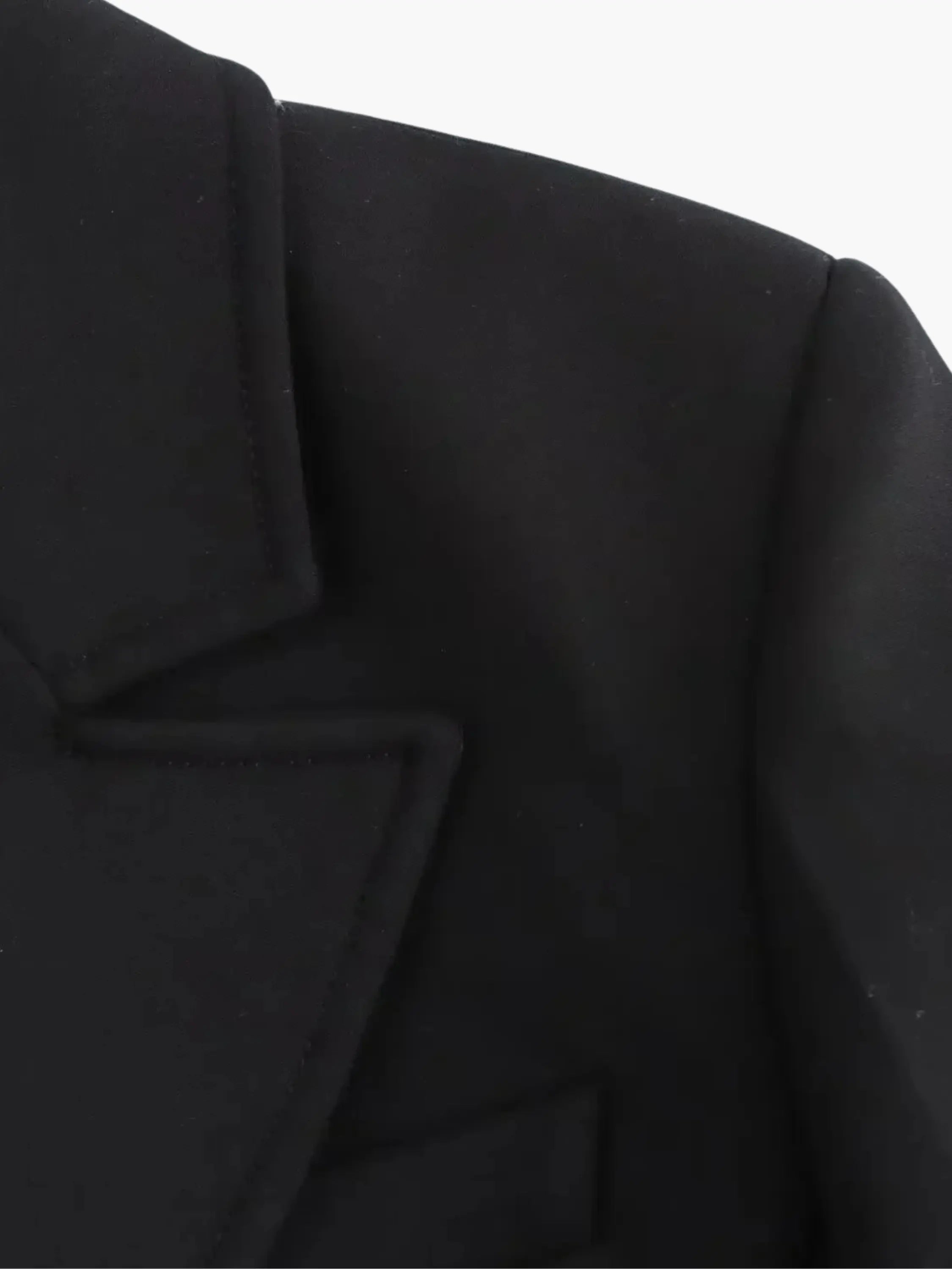 Classic Black Longline Coat - Sleek and Timeless