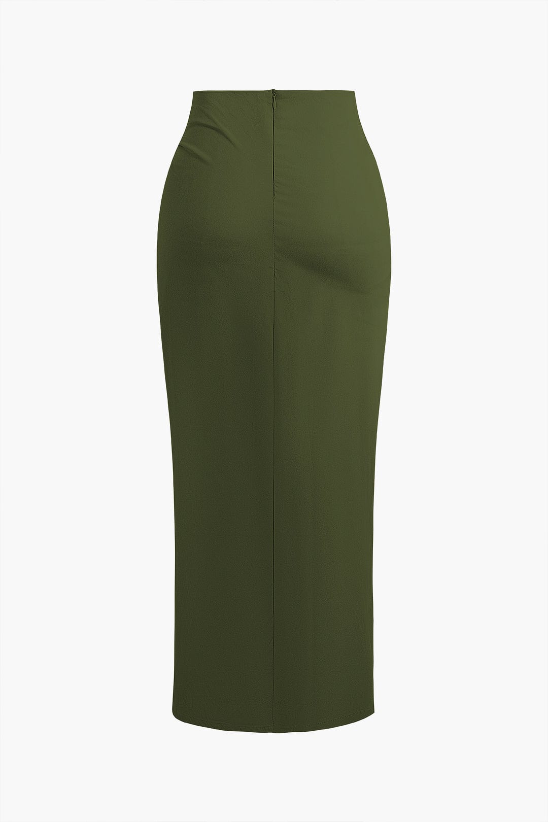 Fridoline | Elegant Midi Skirt with Wrap Design, Draping and High Slit