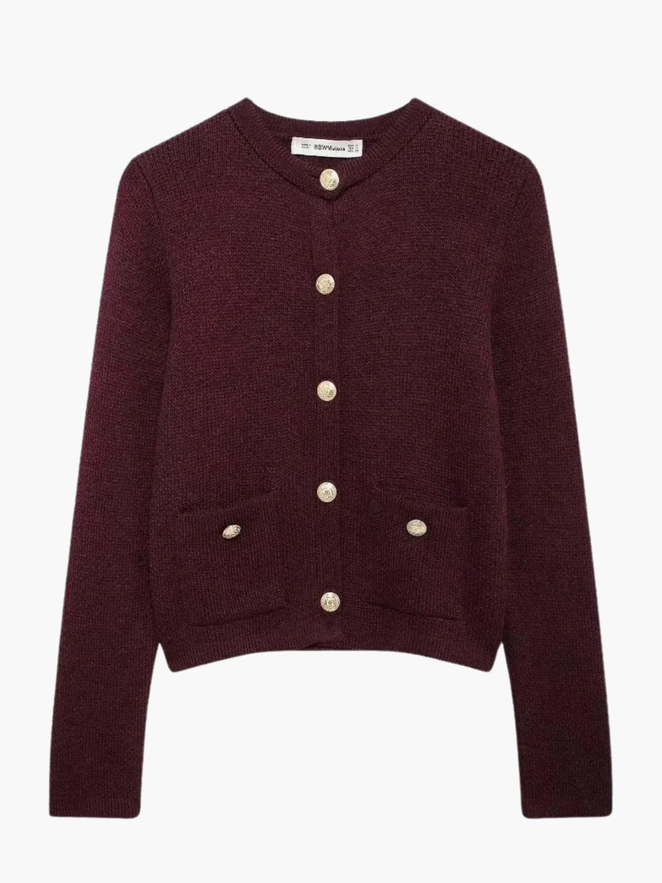 Elegant Cardigan with Button-Detail Knit