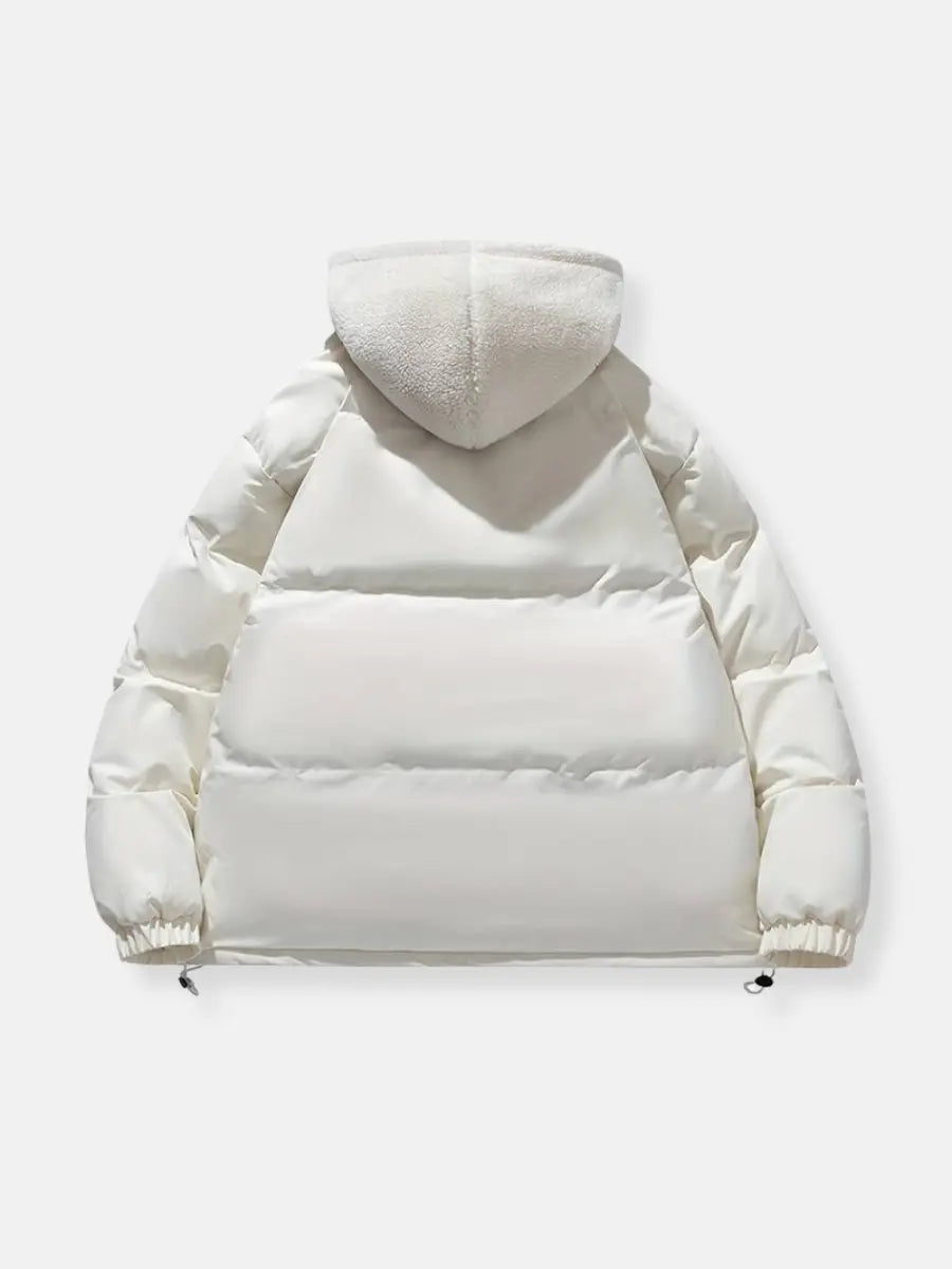 Women’s Hooded Puffer Jacket – Warm Winter Coat with Zip & Pockets