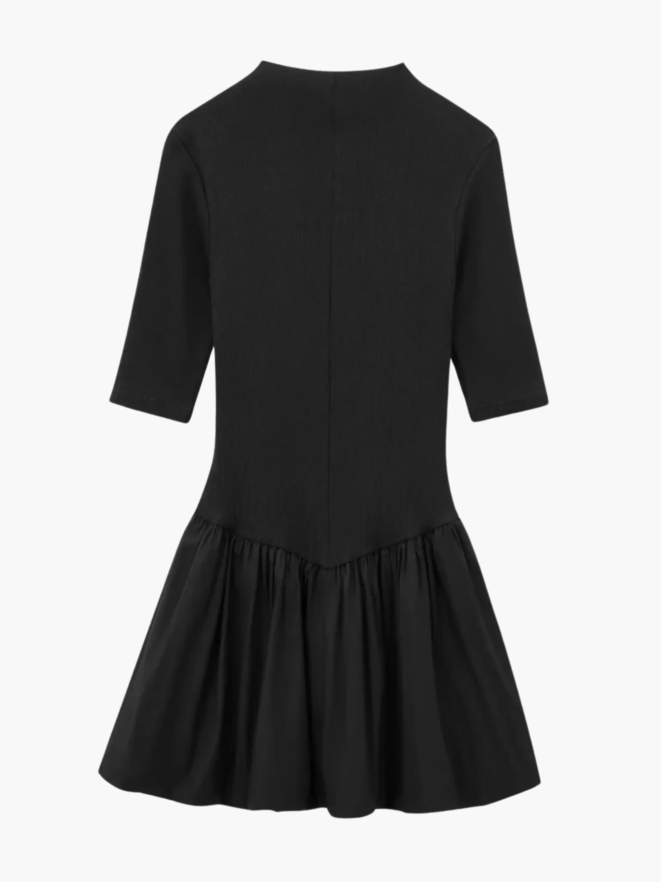 Brown Drop-Waist Mini Dress