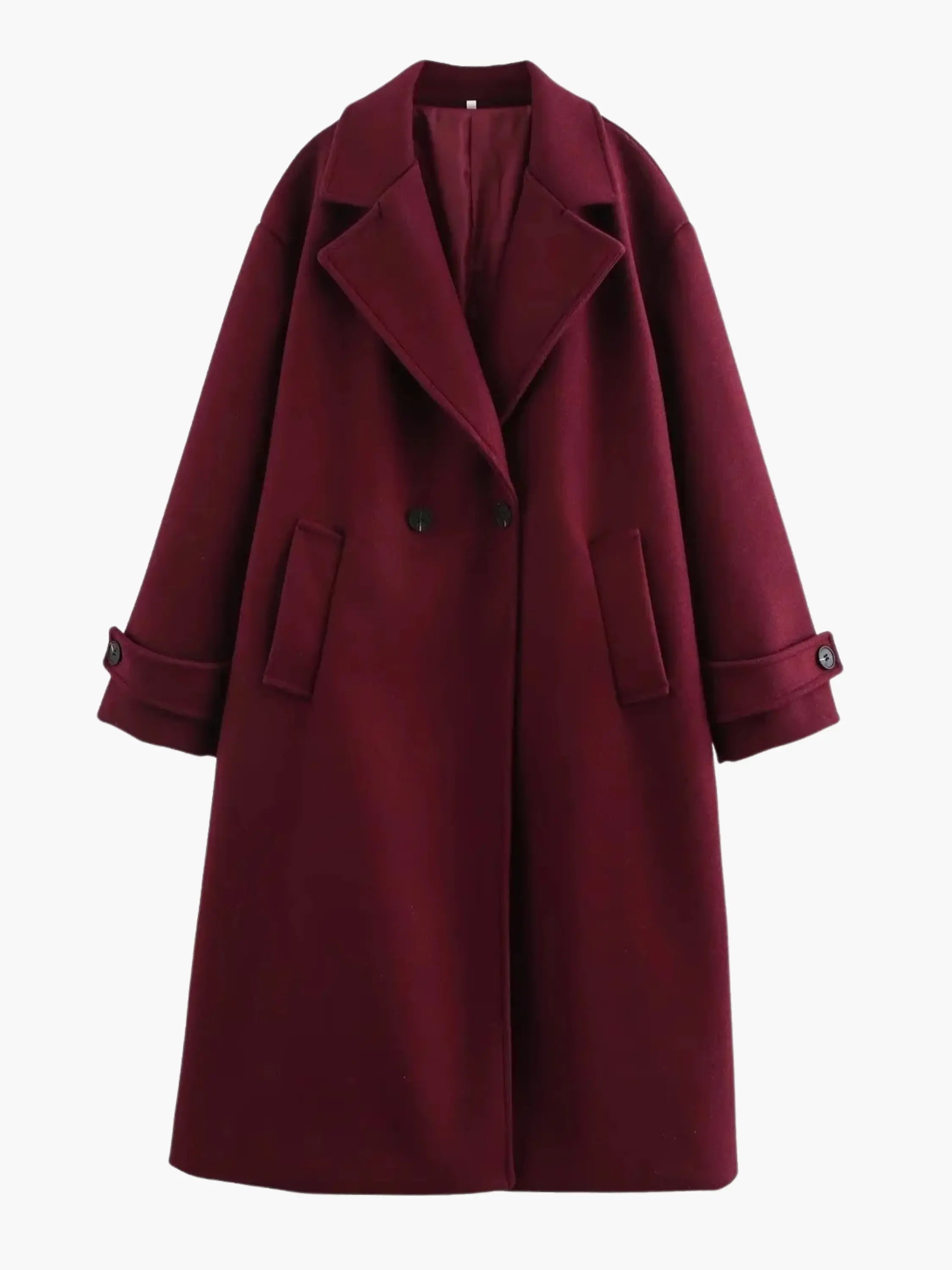 Oversized Double-Breasted Coat - Effortless Elegance