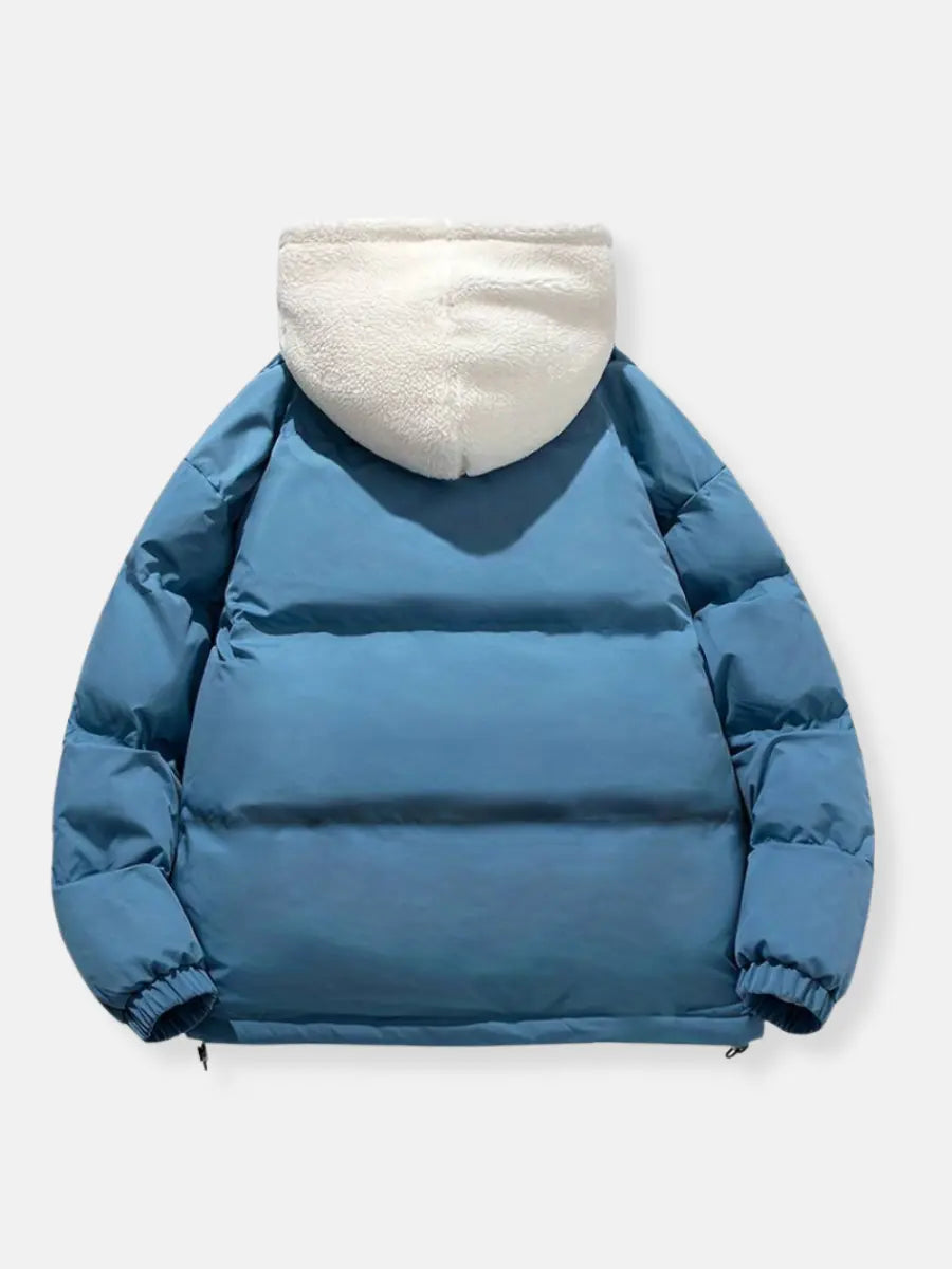 Women’s Hooded Puffer Jacket – Warm Winter Coat with Zip & Pockets