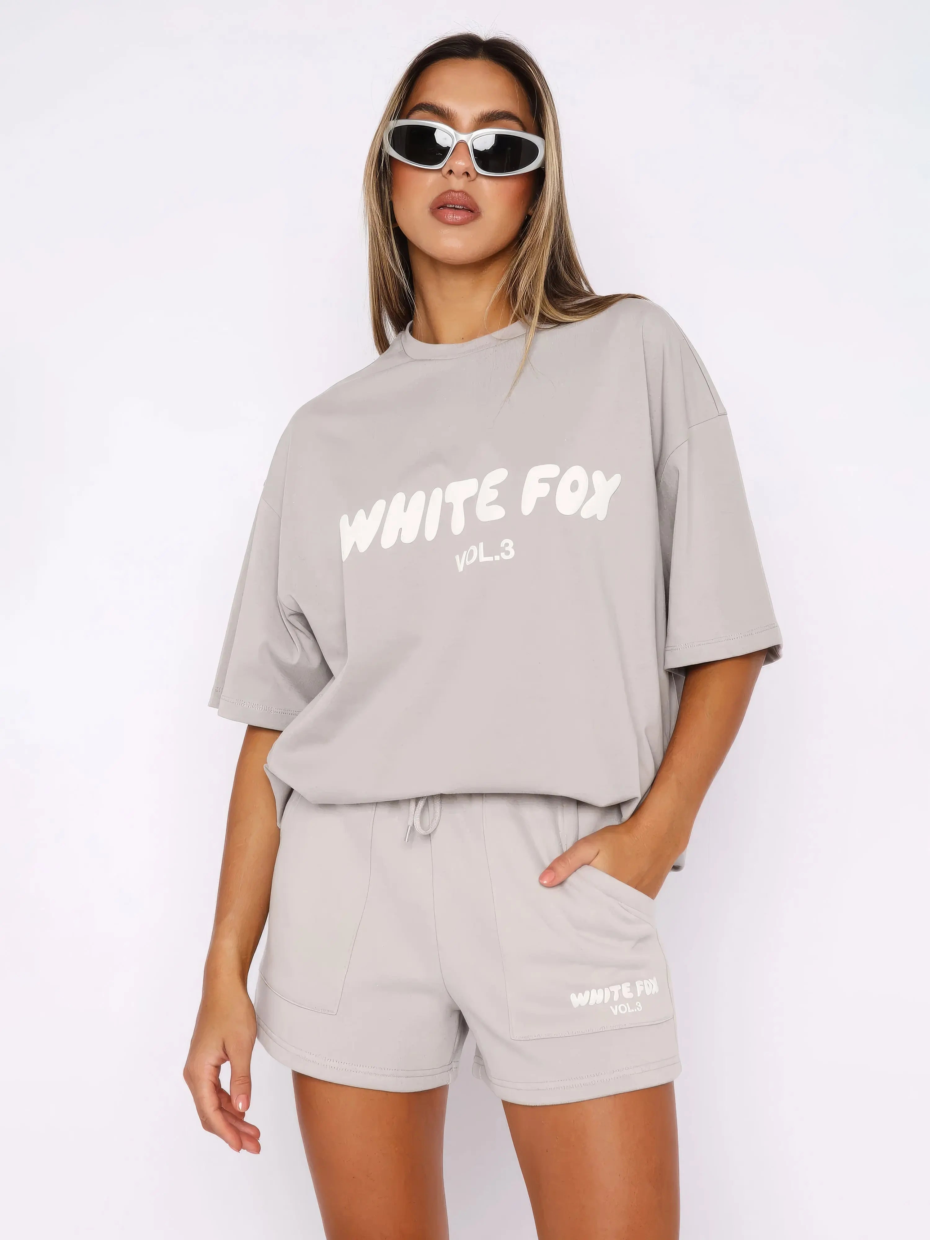 Oversized Graphic Tee and Shorts matching Set