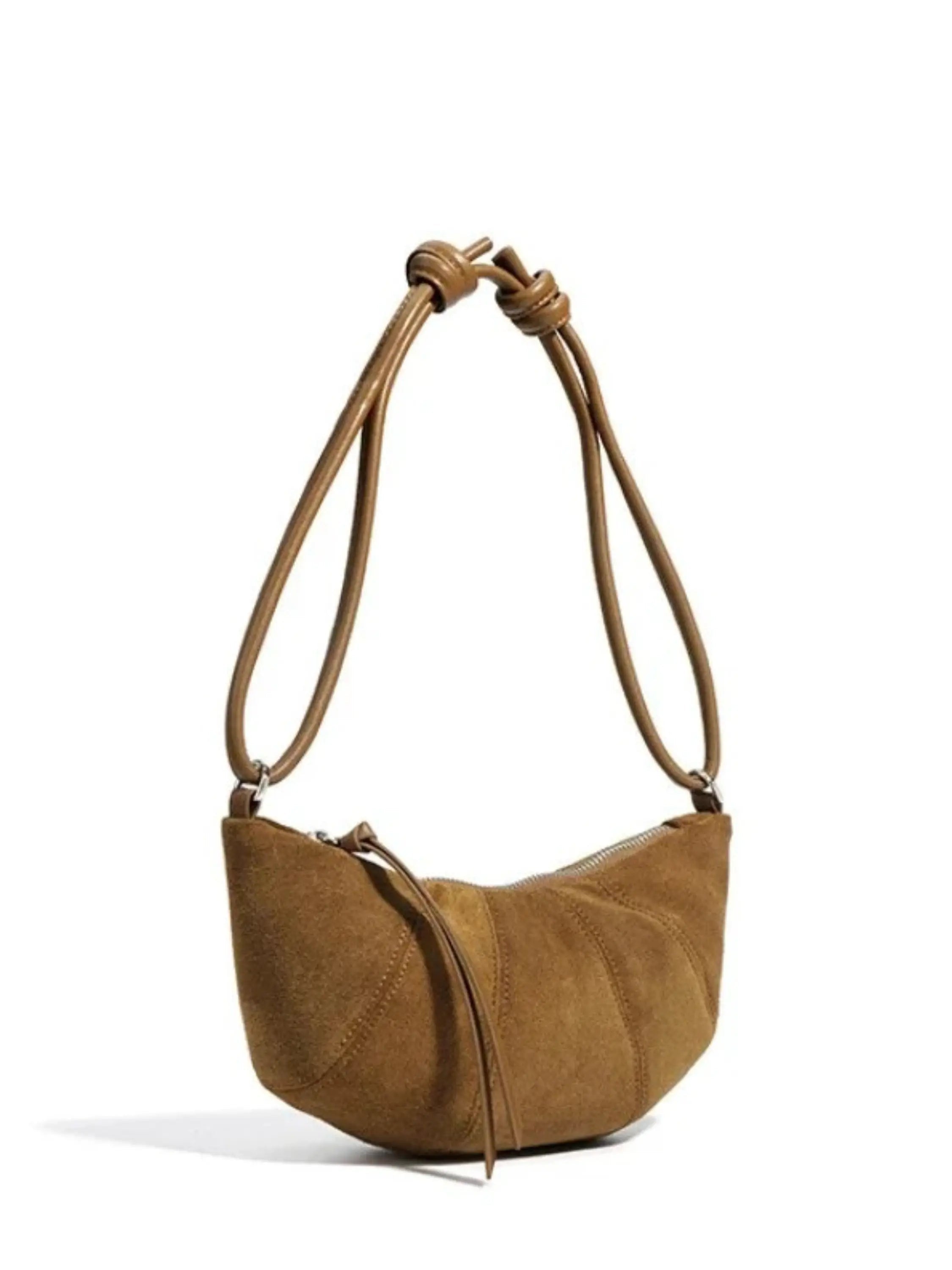Suede Crossbody Bag with Adjustable Strap