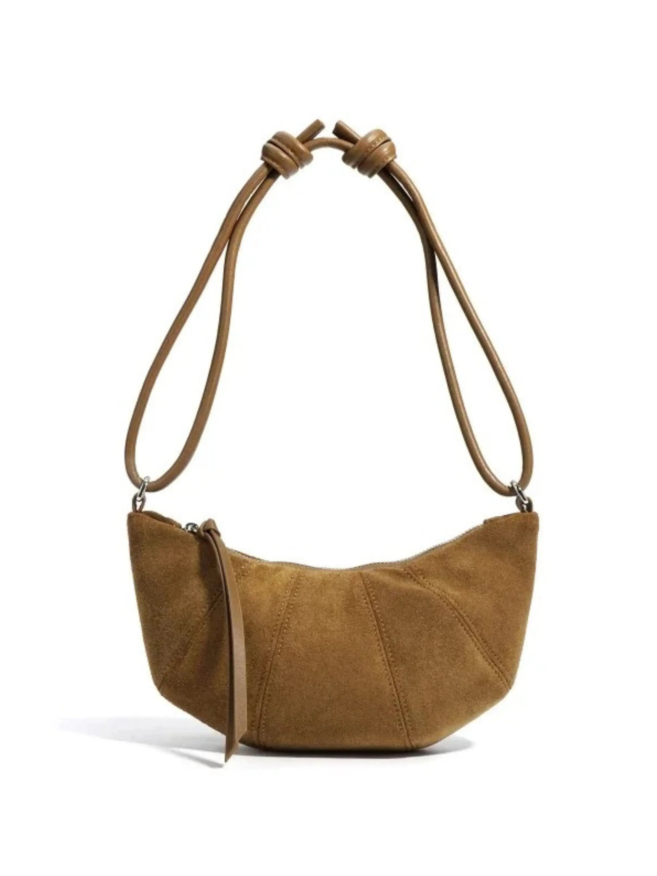 Suede Crossbody Bag with Adjustable Strap