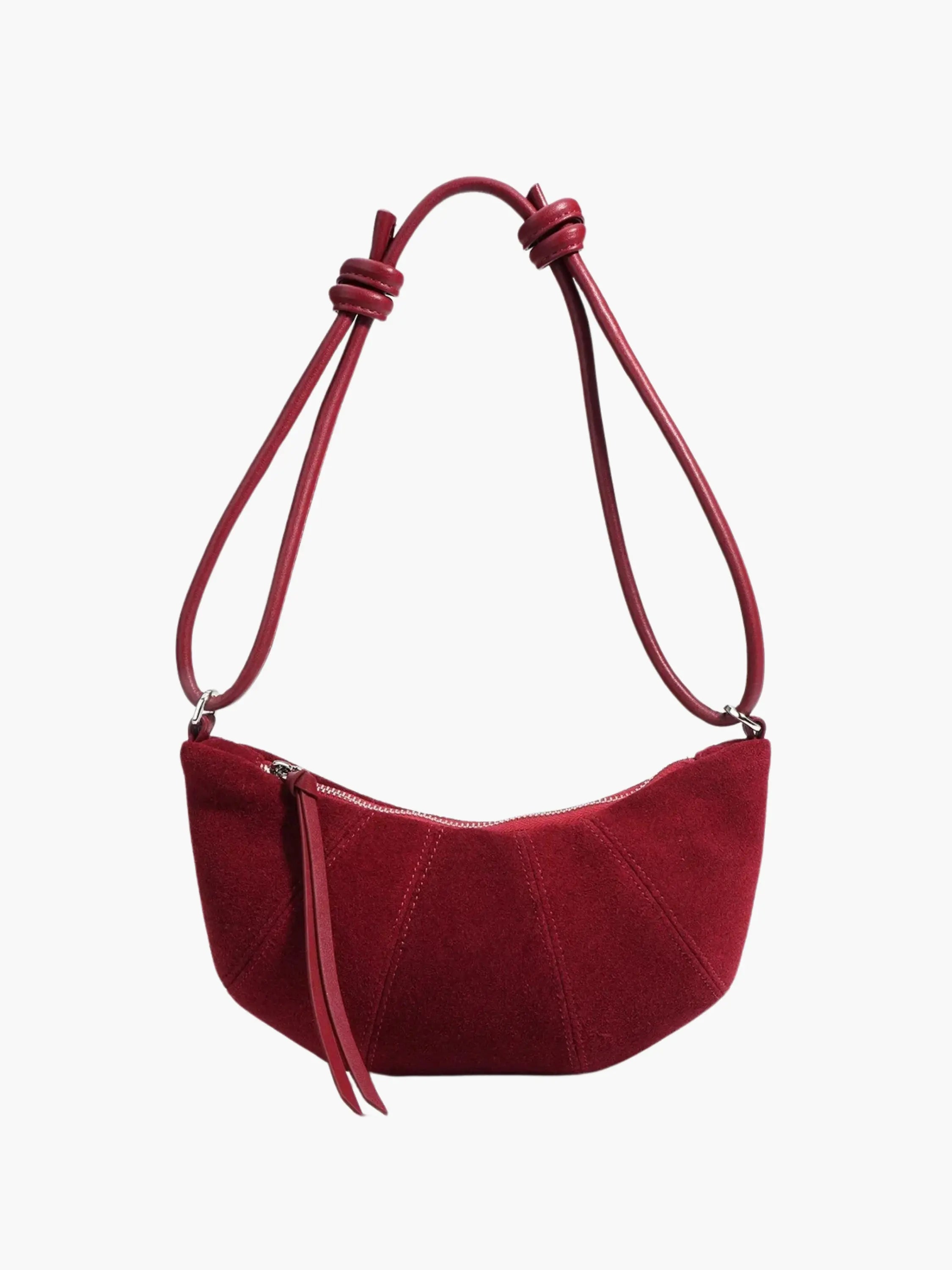 Suede Crossbody Bag with Adjustable Strap