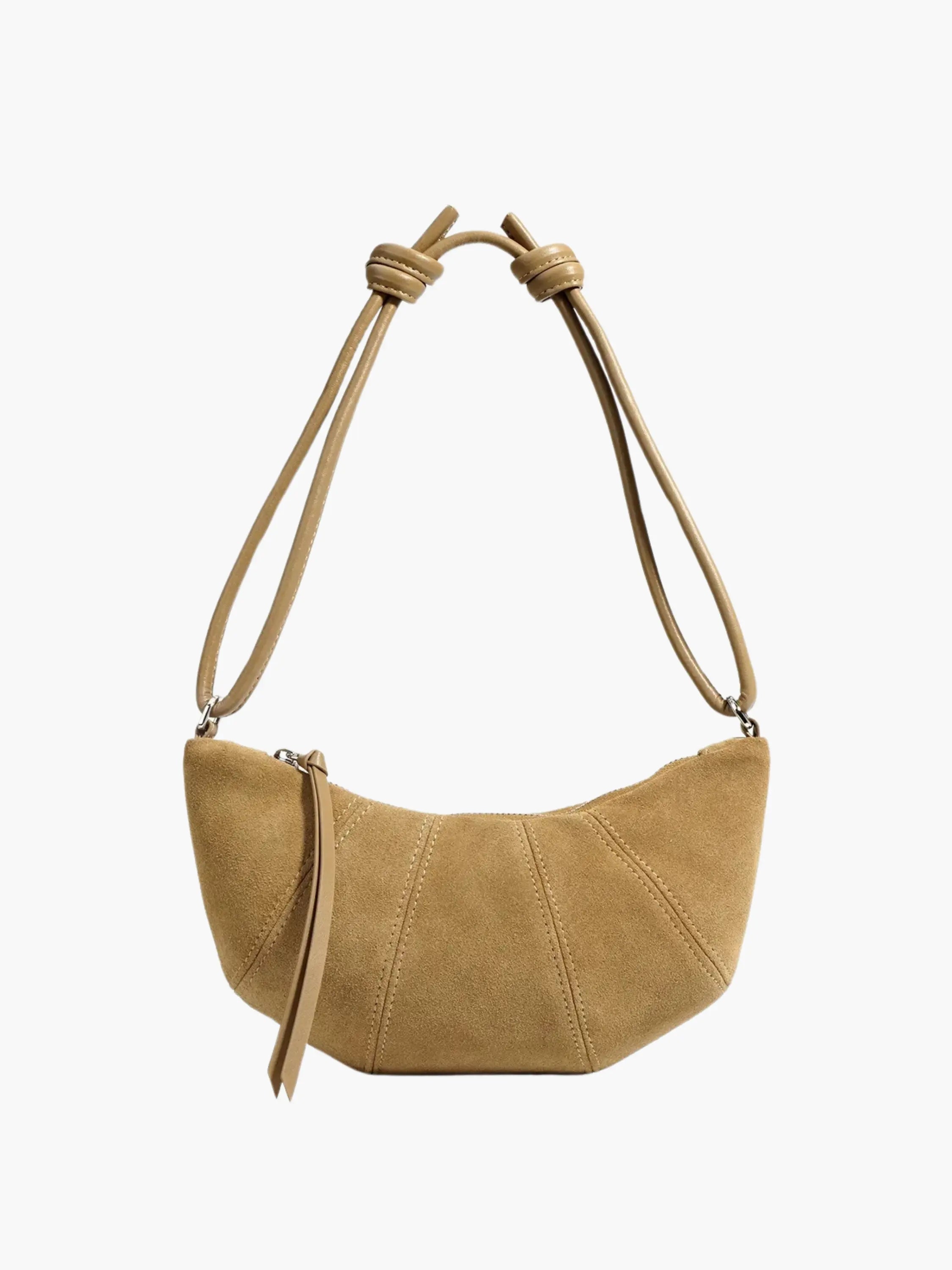 Suede Crossbody Bag with Adjustable Strap