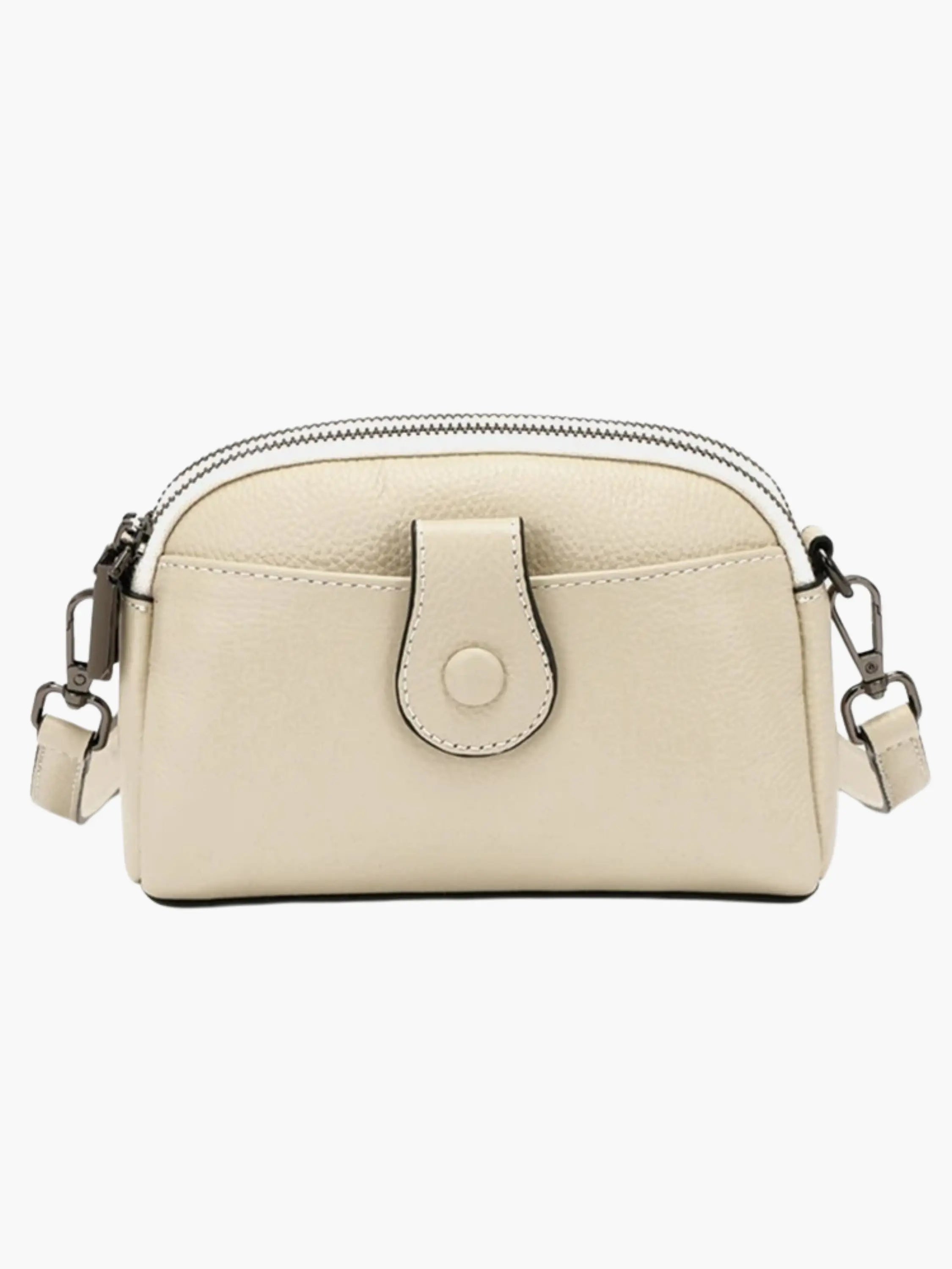 Crossbody Bag with Snap-Button Pocket