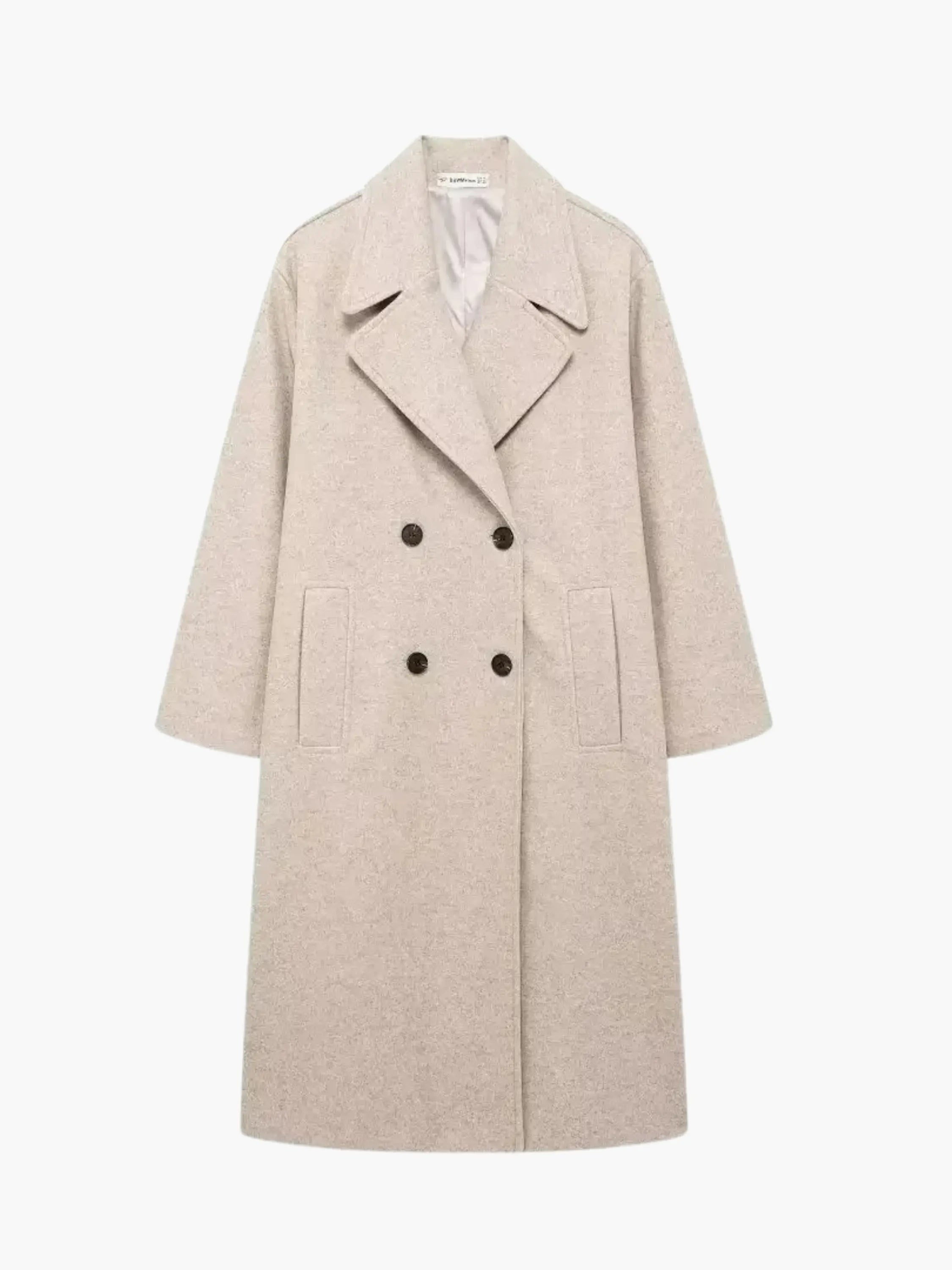 Oversized Double-Breasted Coat - Cozy and Chic