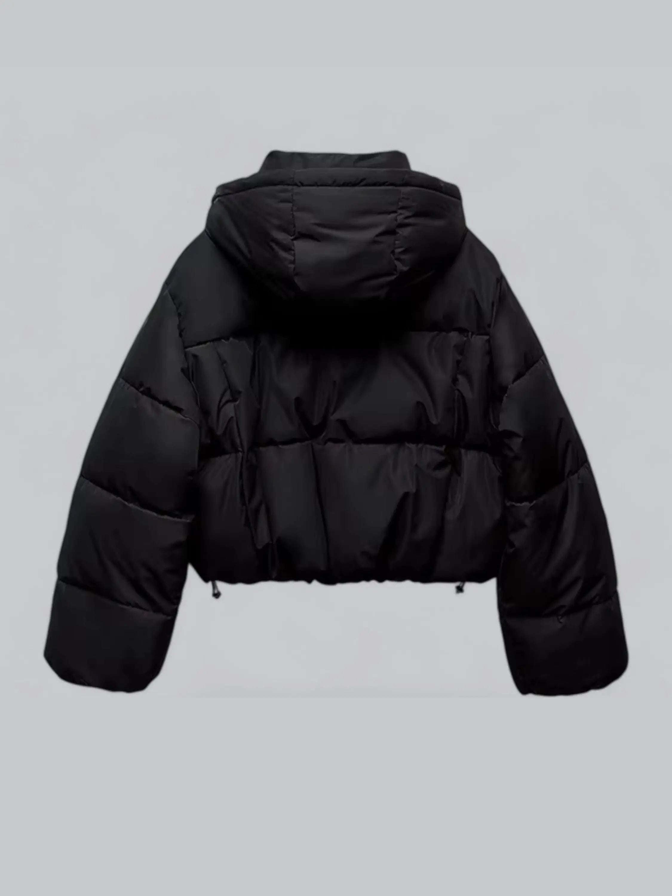 Cropped Hooded Puffer Jacket