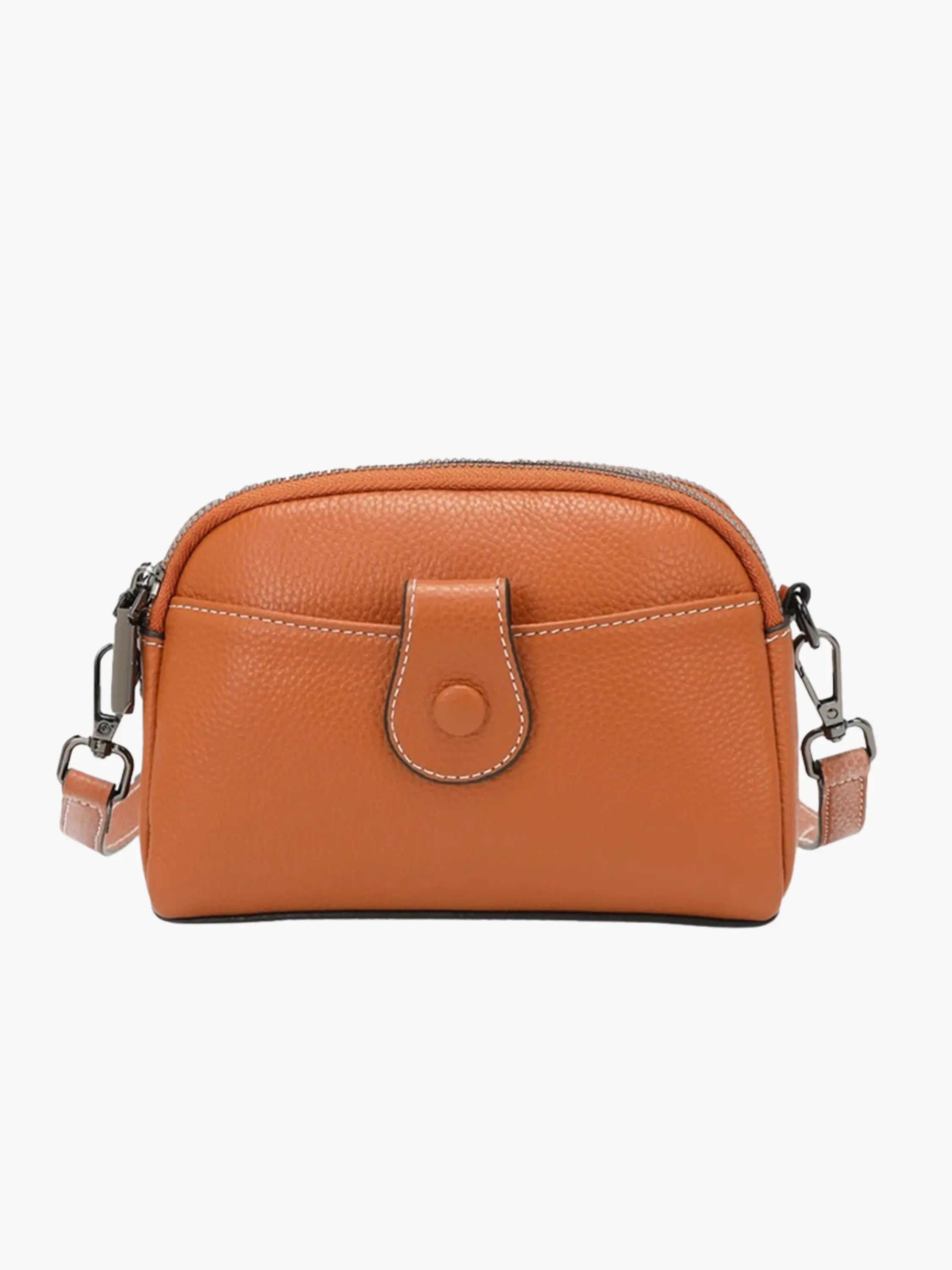 Crossbody Bag with Snap-Button Pocket