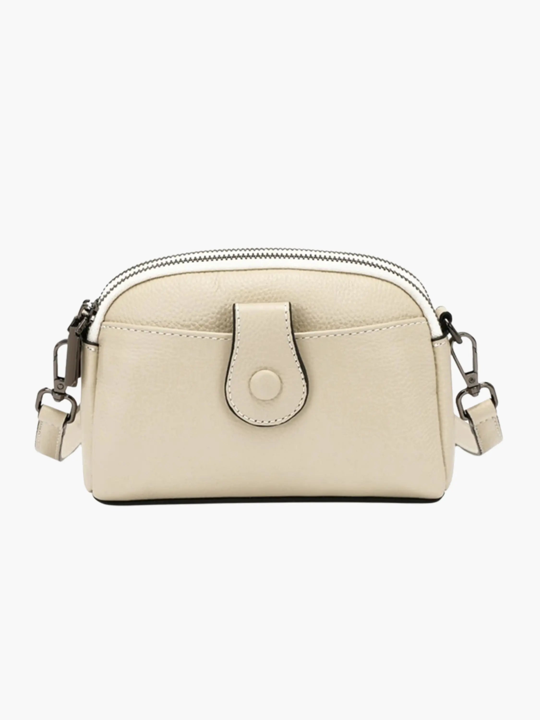 Crossbody Bag with Snap-Button Pocket
