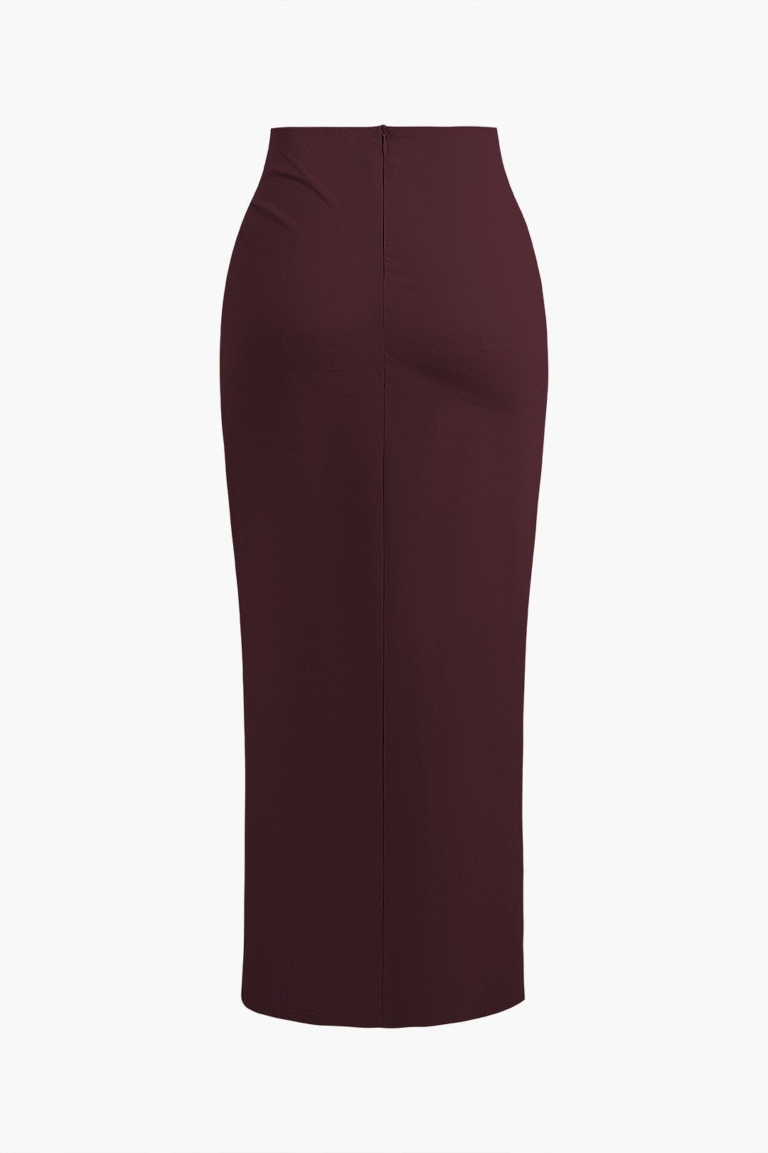 Fridoline | Elegant Midi Skirt with Wrap Design, Draping and High Slit