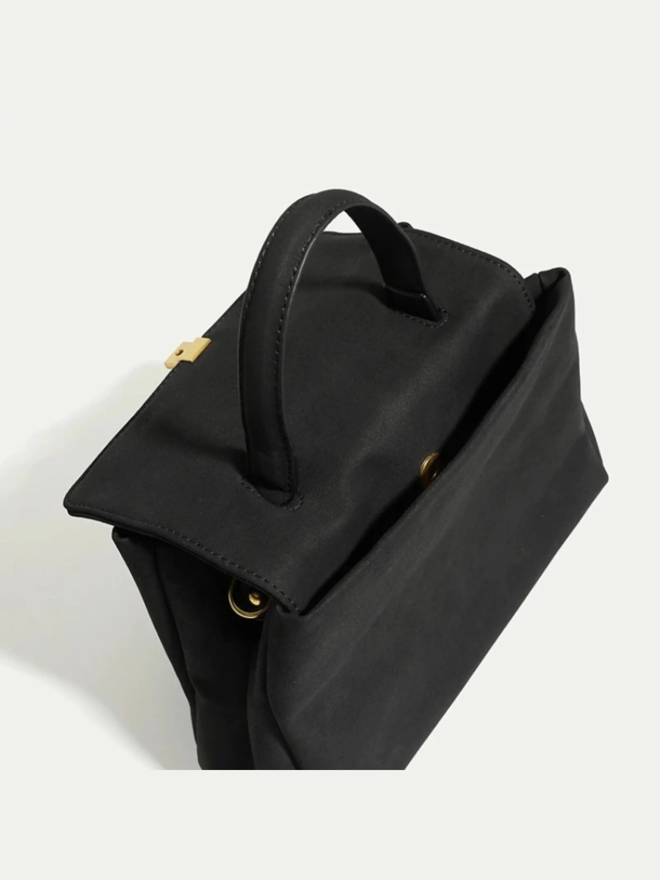 Elegant Suede Handbag – with Shoulder Strap