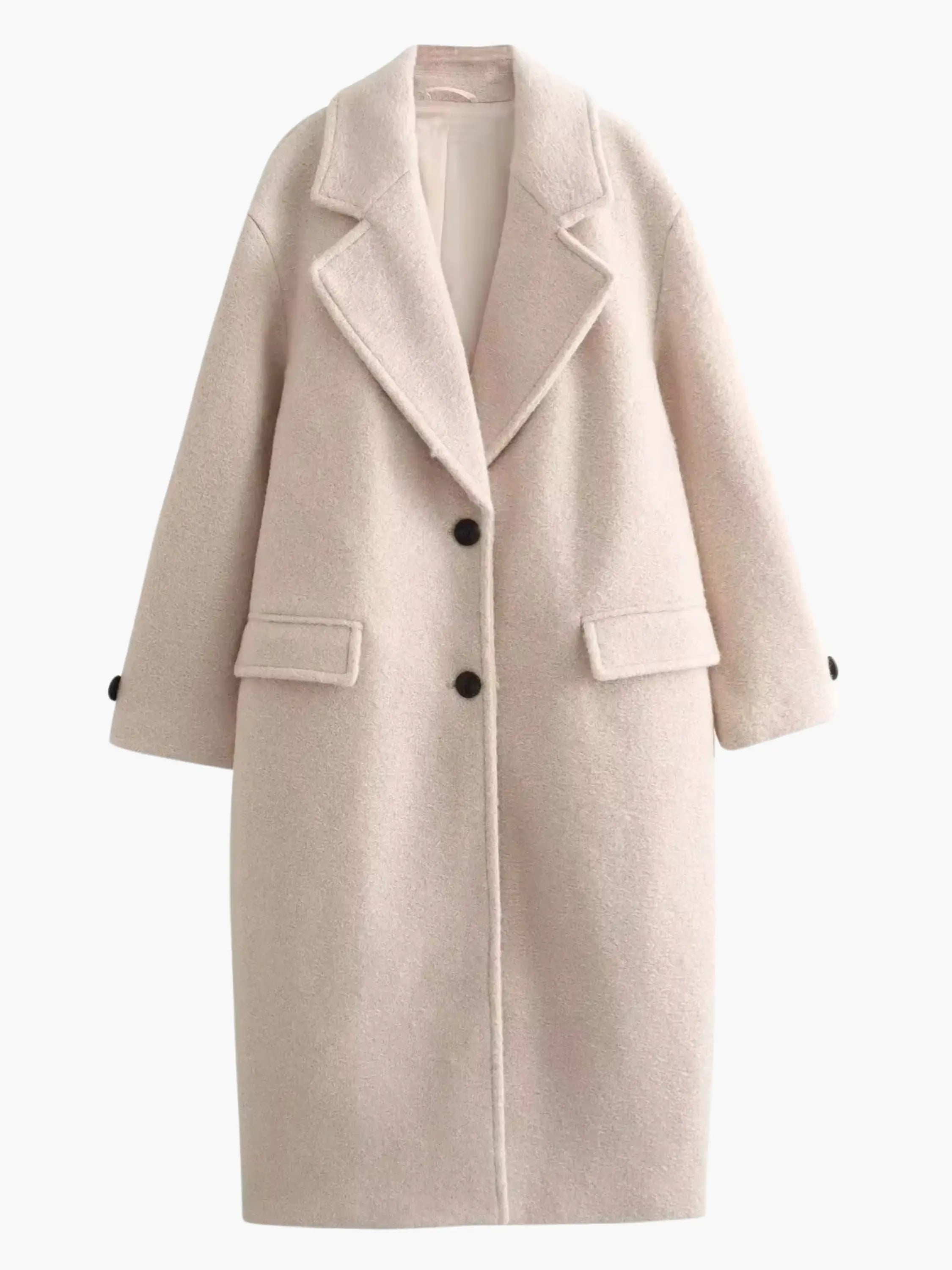 Oversized Camel Wool-Blend Coat