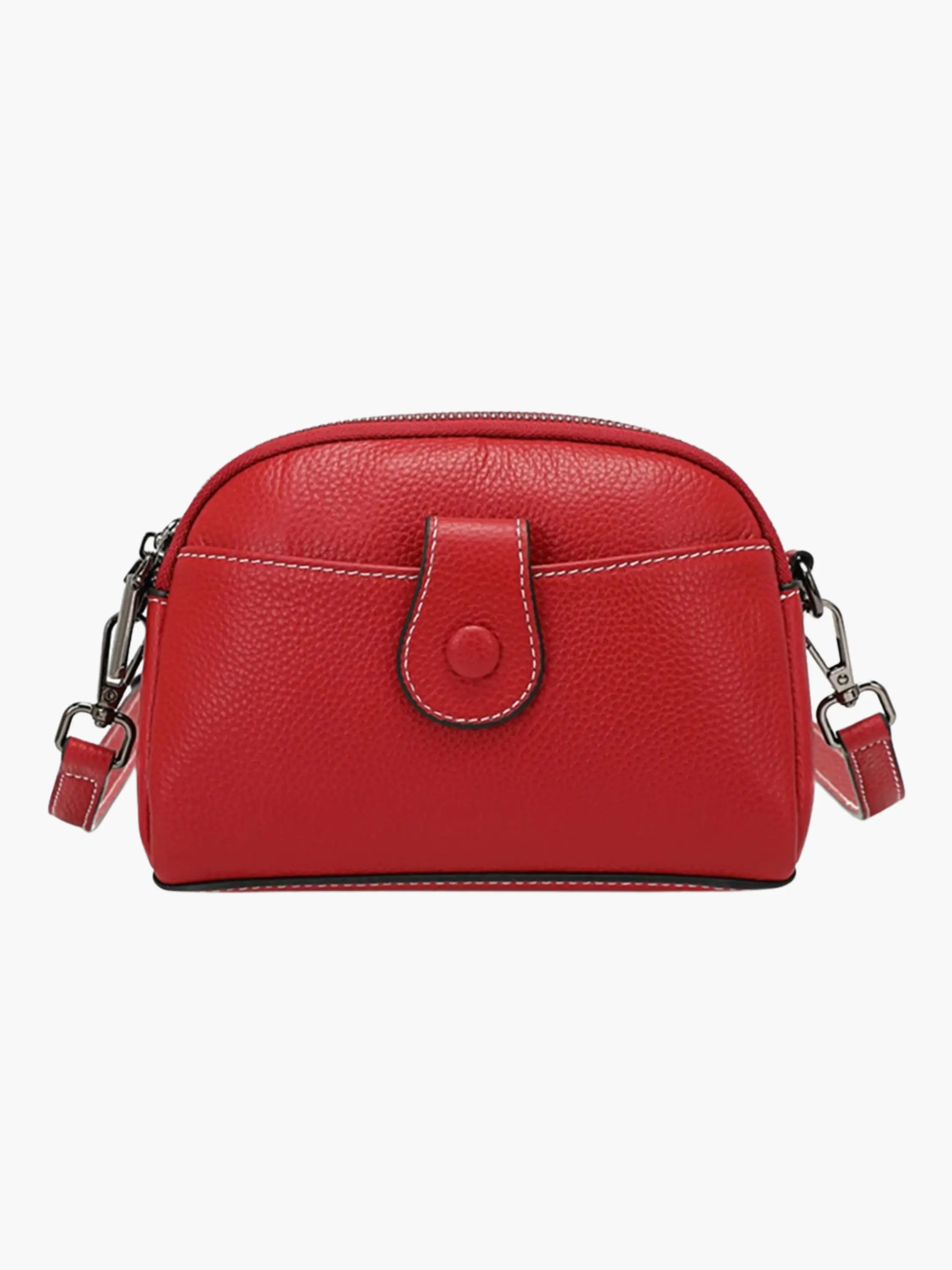 Crossbody Bag with Snap-Button Pocket