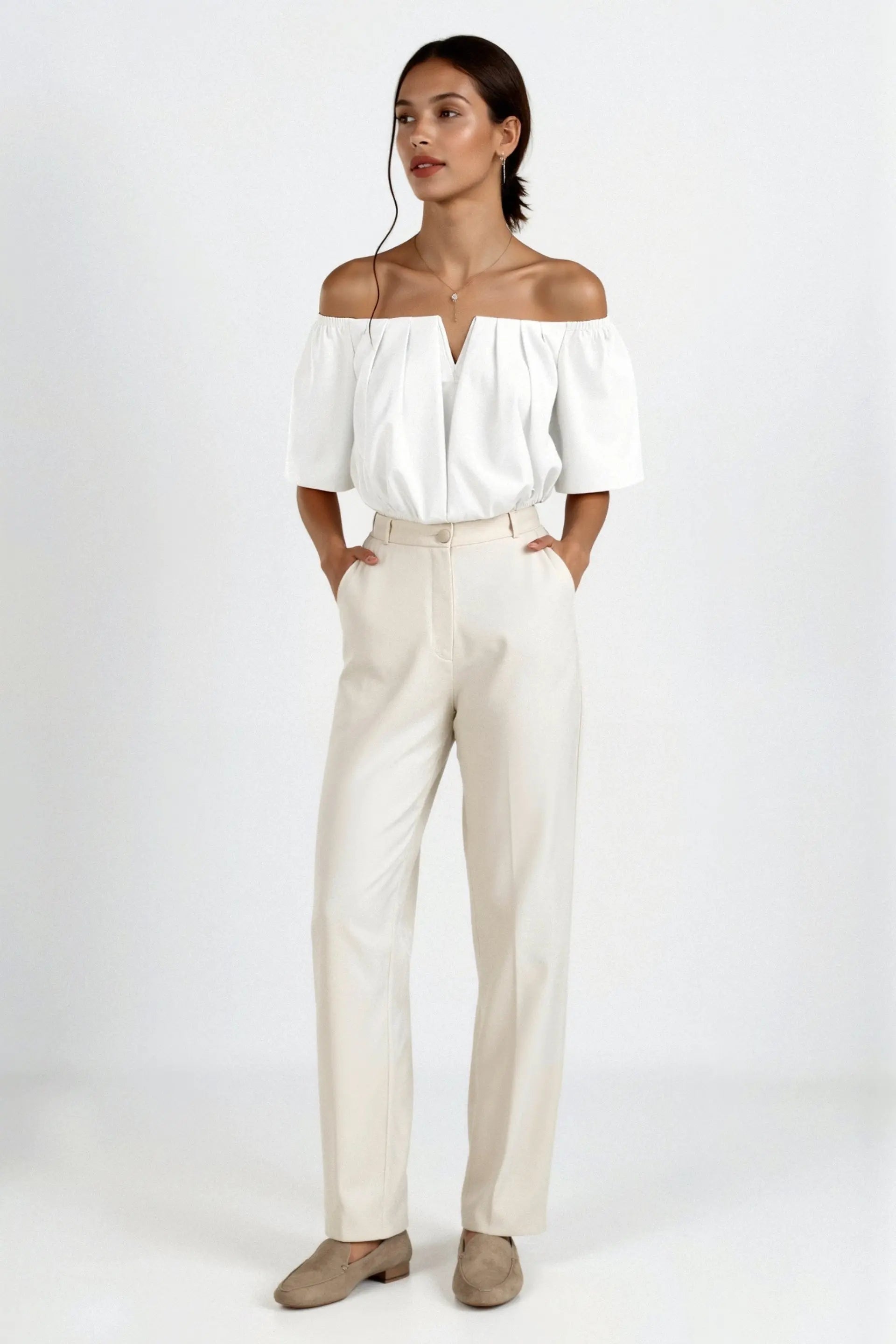 Romantic off-shoulder top