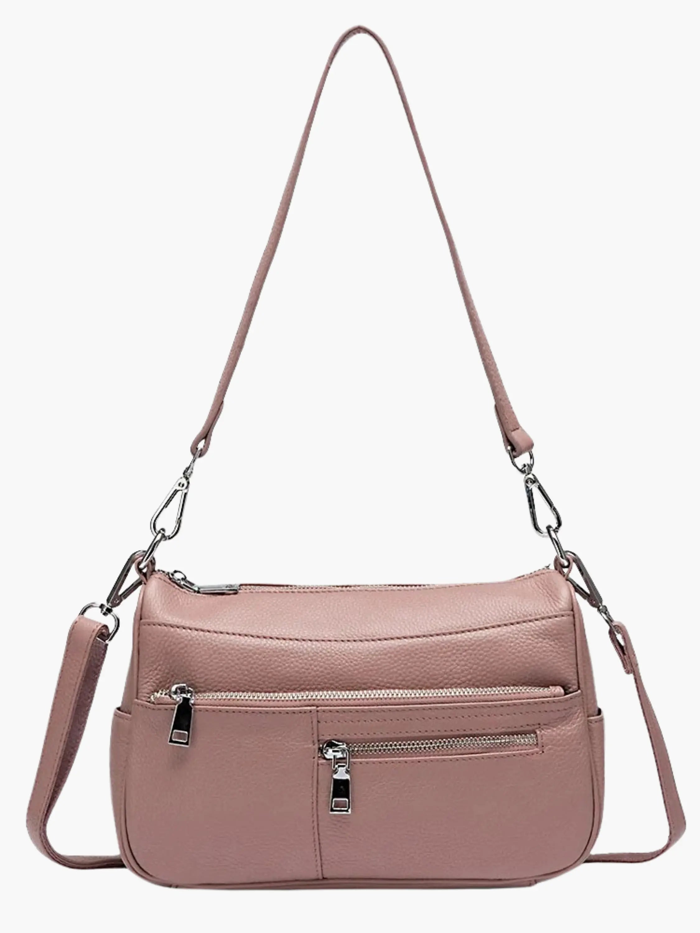 Multi-Zip Shoulder Bag