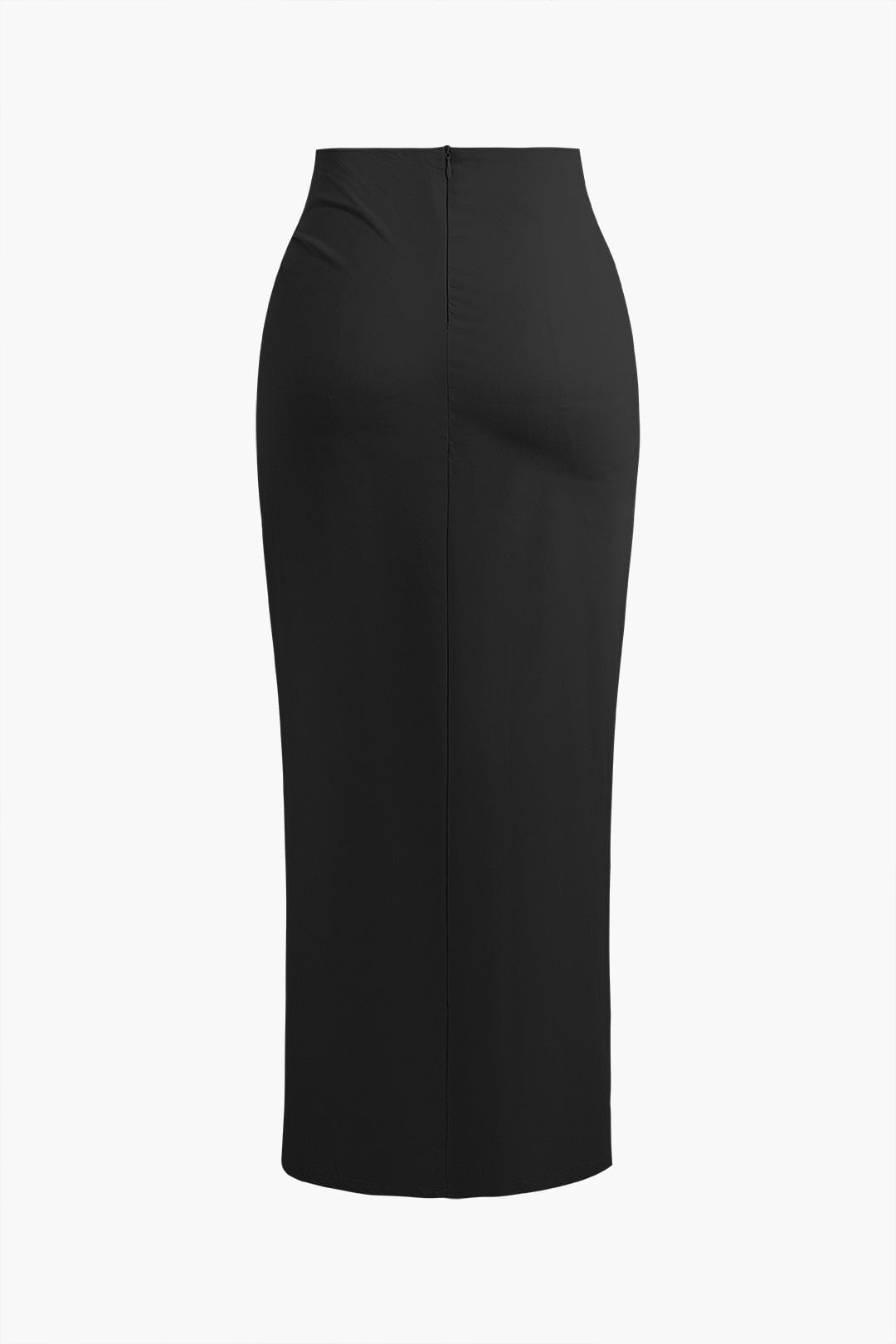 Fridoline | Elegant Midi Skirt with Wrap Design, Draping and High Slit