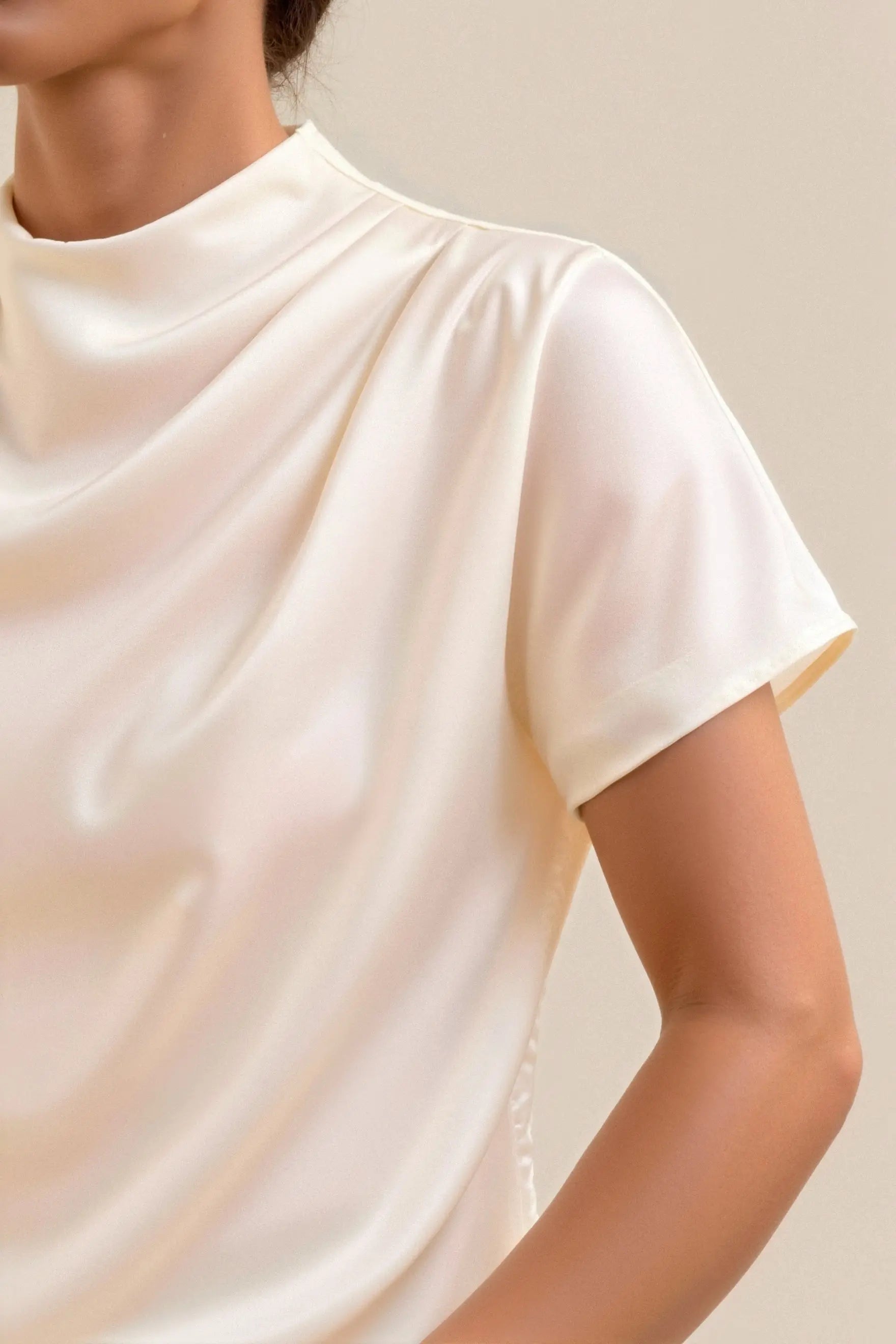 Satin Relaxed-Fit T-Shirt