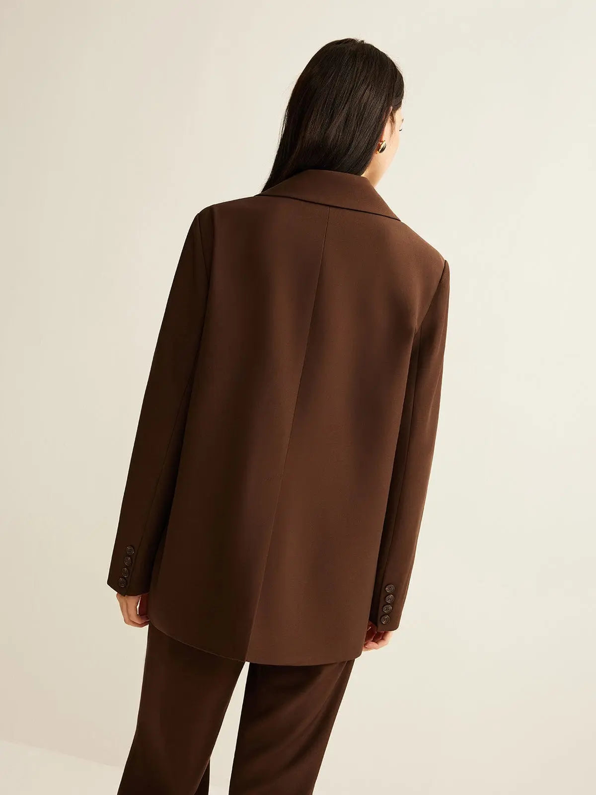 Oversized Blazer in Chocolate Brown