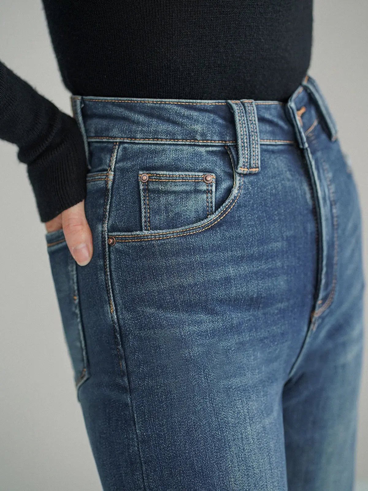 High-Waist Wide-Leg Denim Jeans