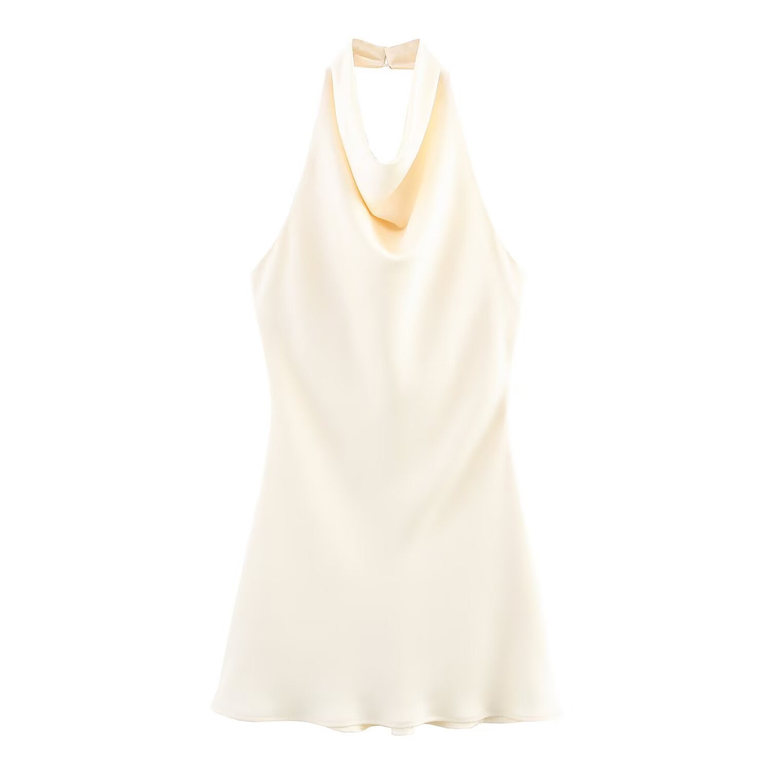 Scarlet Halter Satin Mini Dress