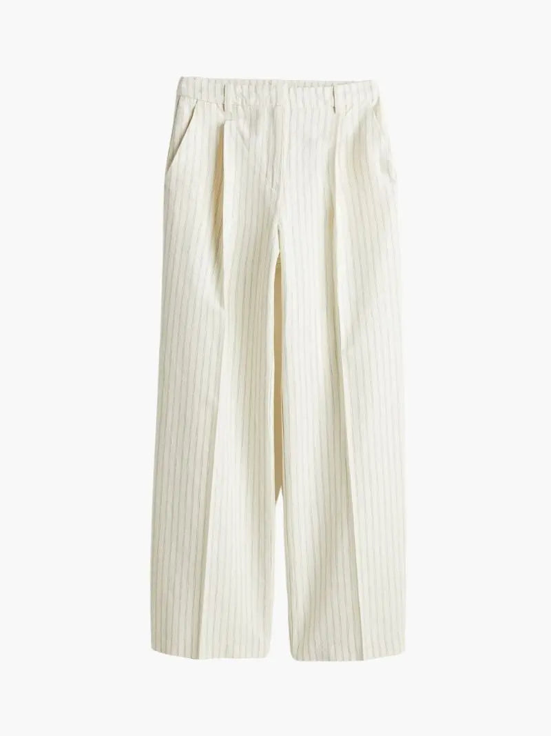 Wide-Leg Linen Trousers