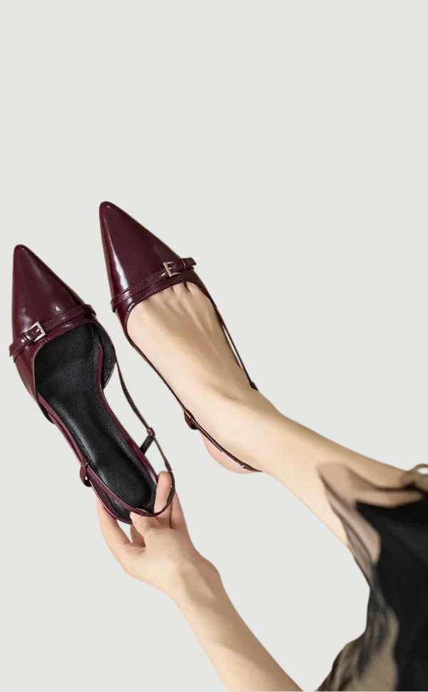 Silke Patent Leather Sandals with Mid Heel