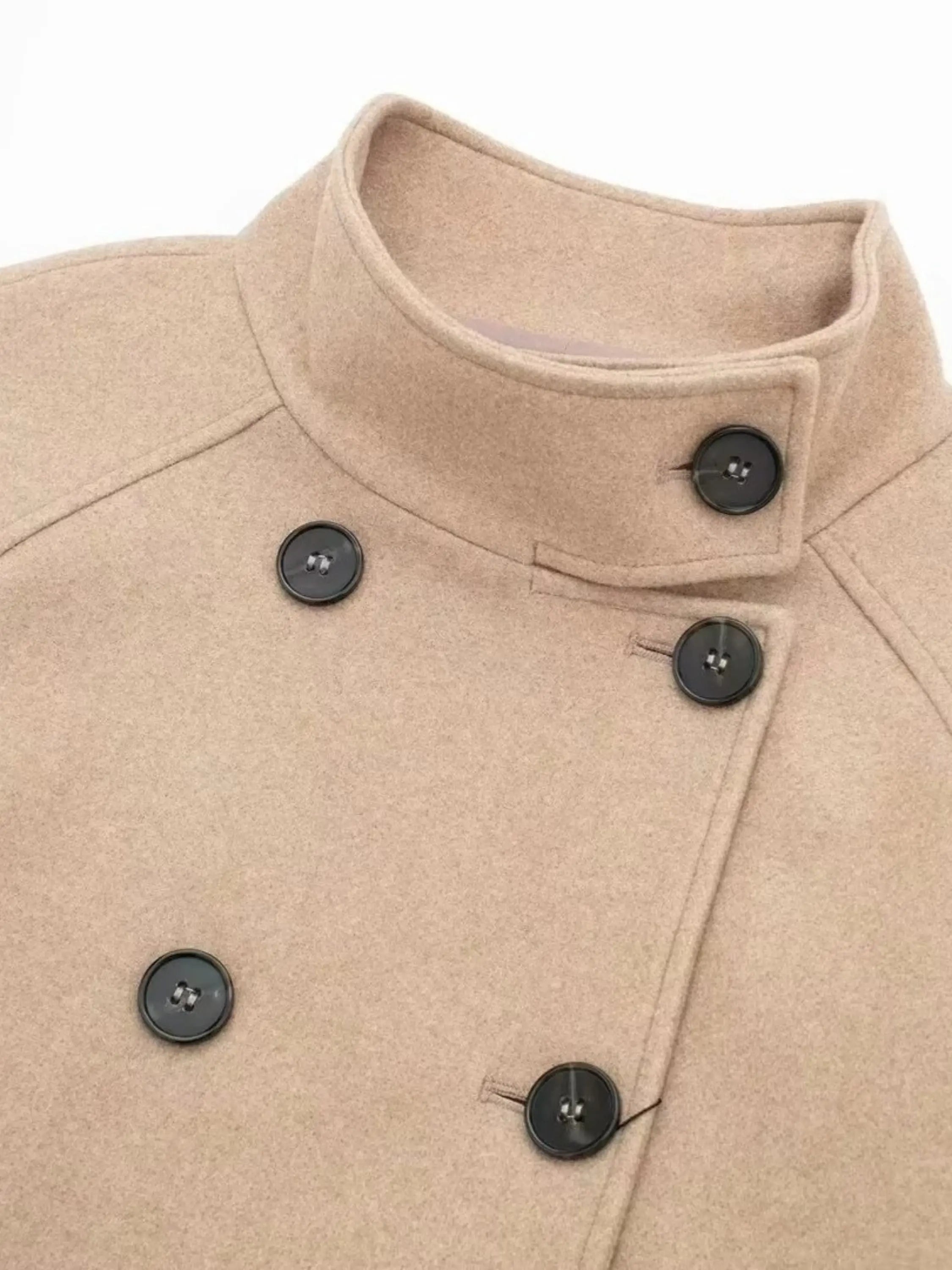 Cropped Double-Breasted Wool Jacket