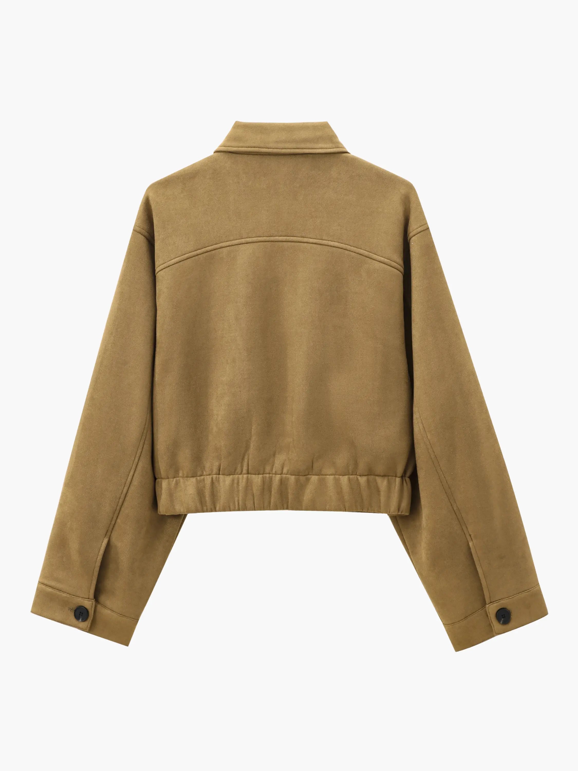 Cropped Wool Blend Jacket