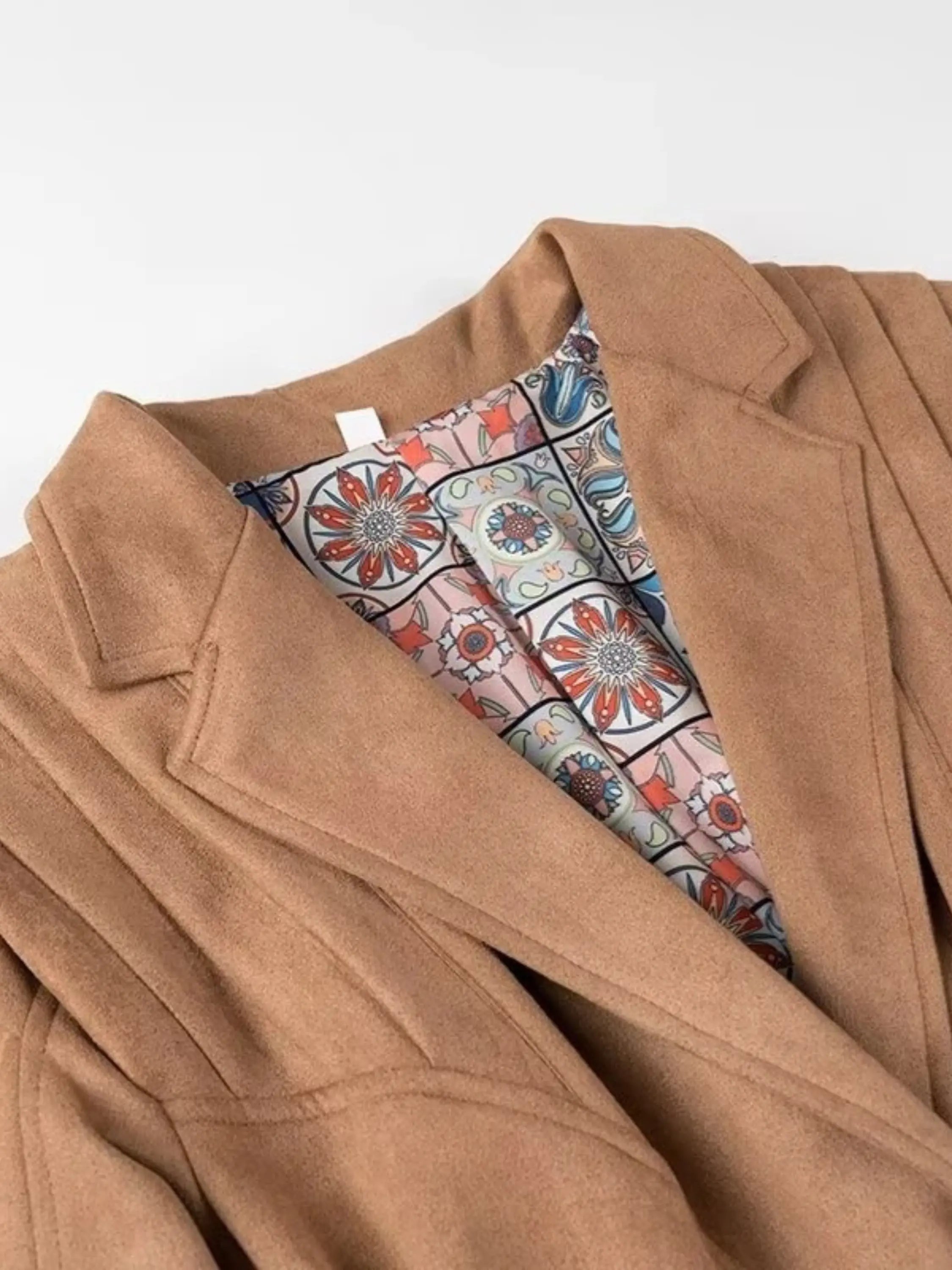 Statement Belted Suede Jacket