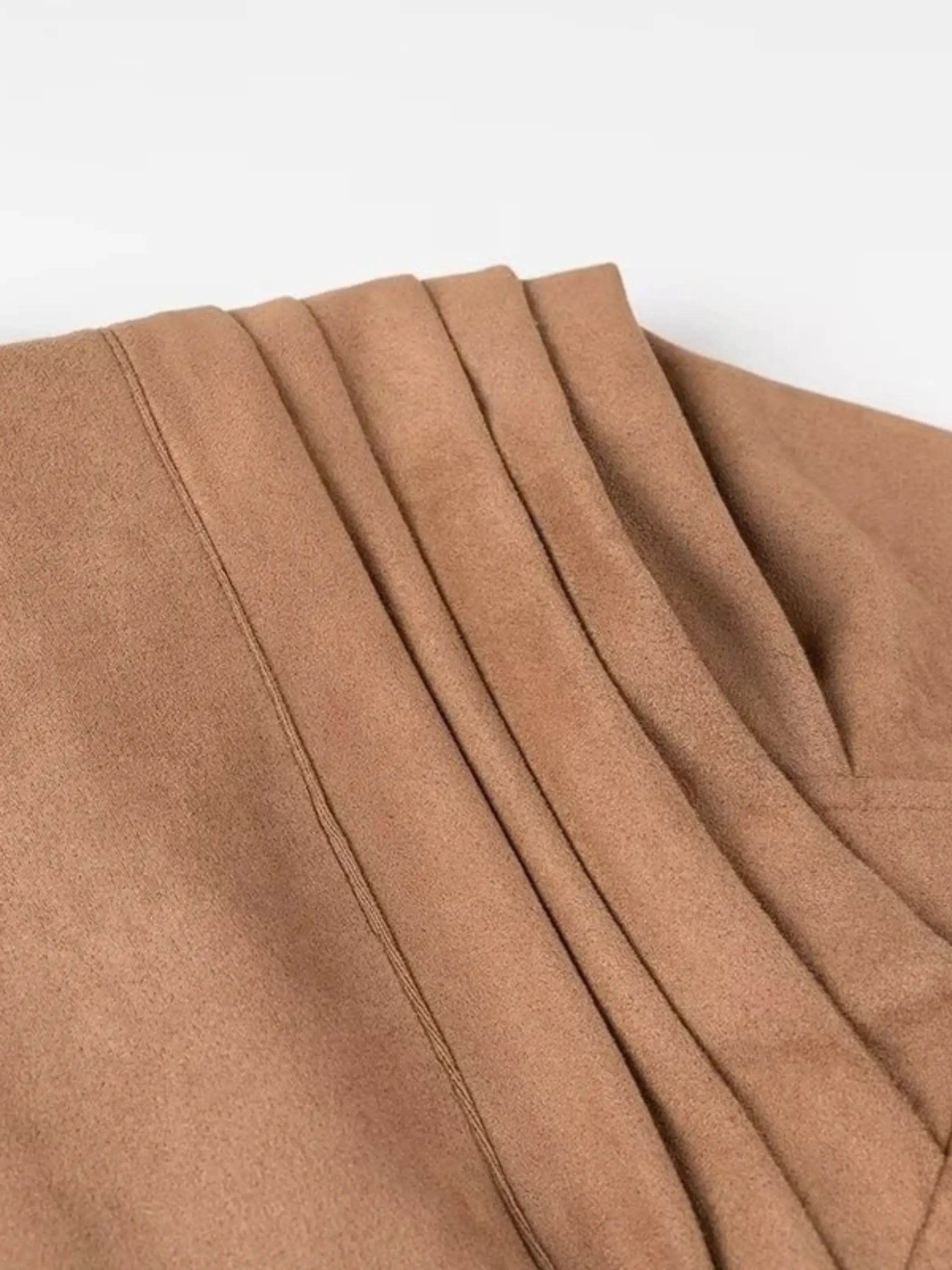 Statement Belted Suede Jacket