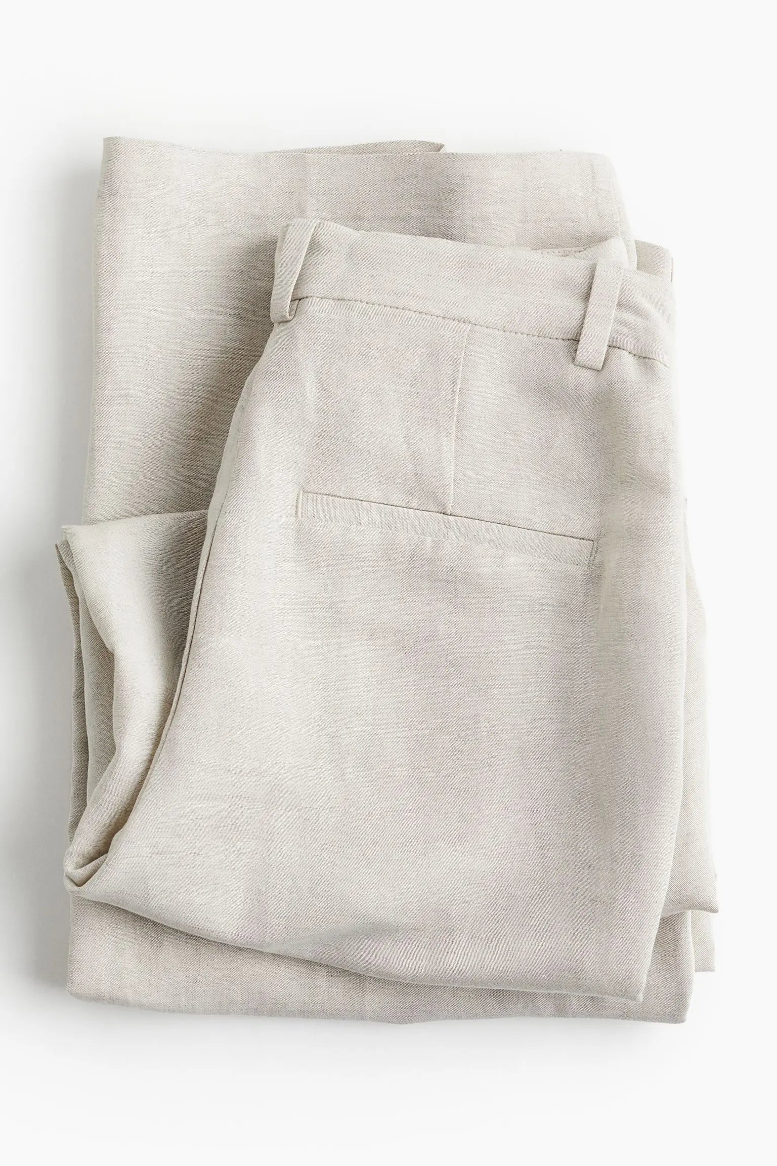 Wide-Leg Linen Trousers
