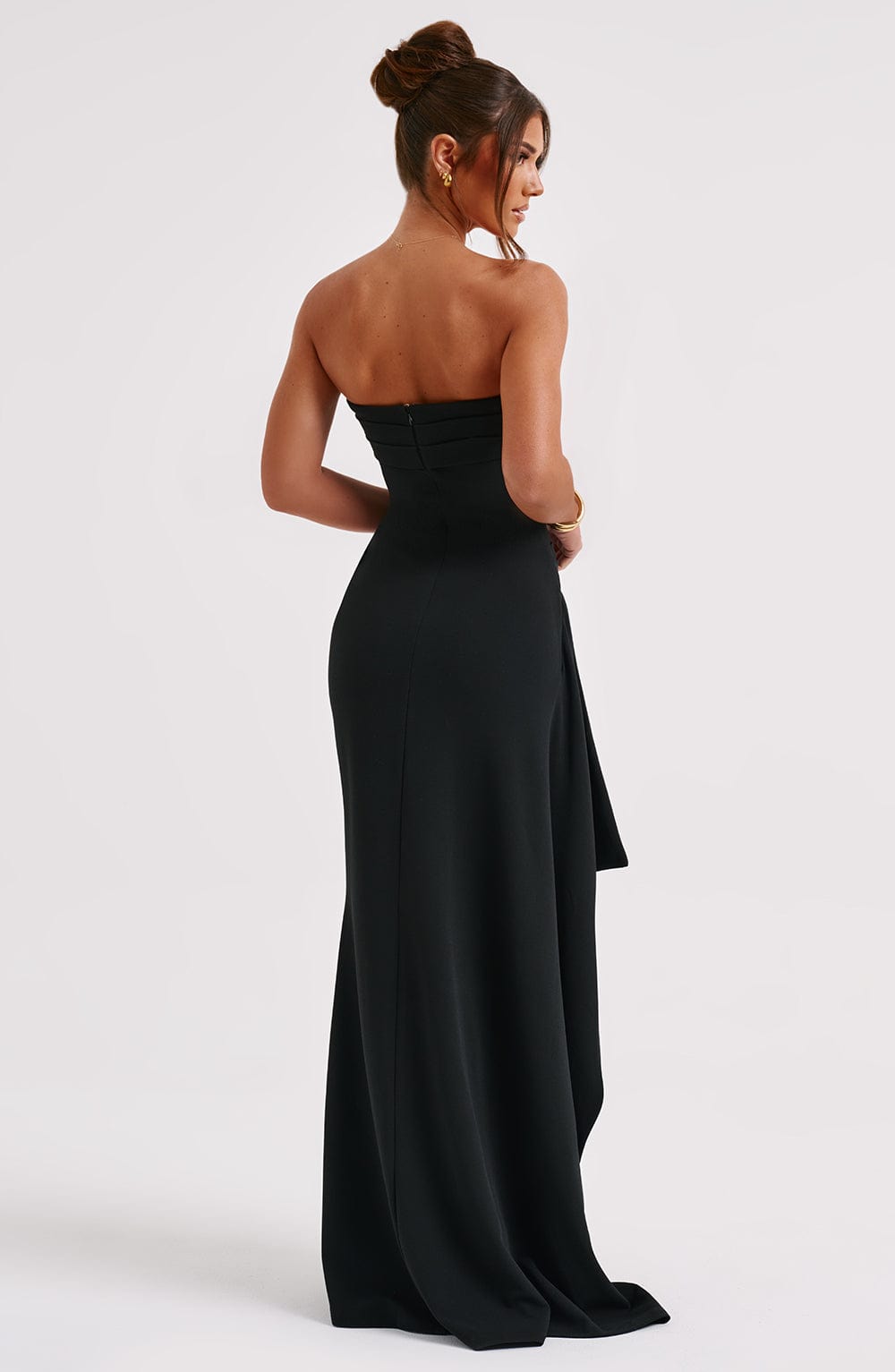 Midnight Muse Strapless Maxi Dress