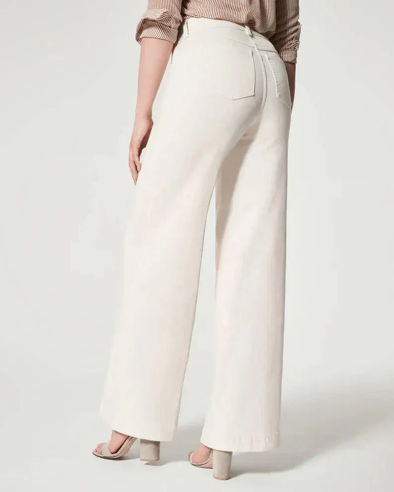 Elegant High-Waist Wide-Leg Denim Jeans