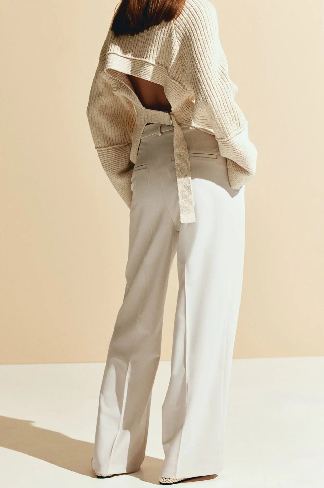 Classic Tailored Wide-Leg Trousers