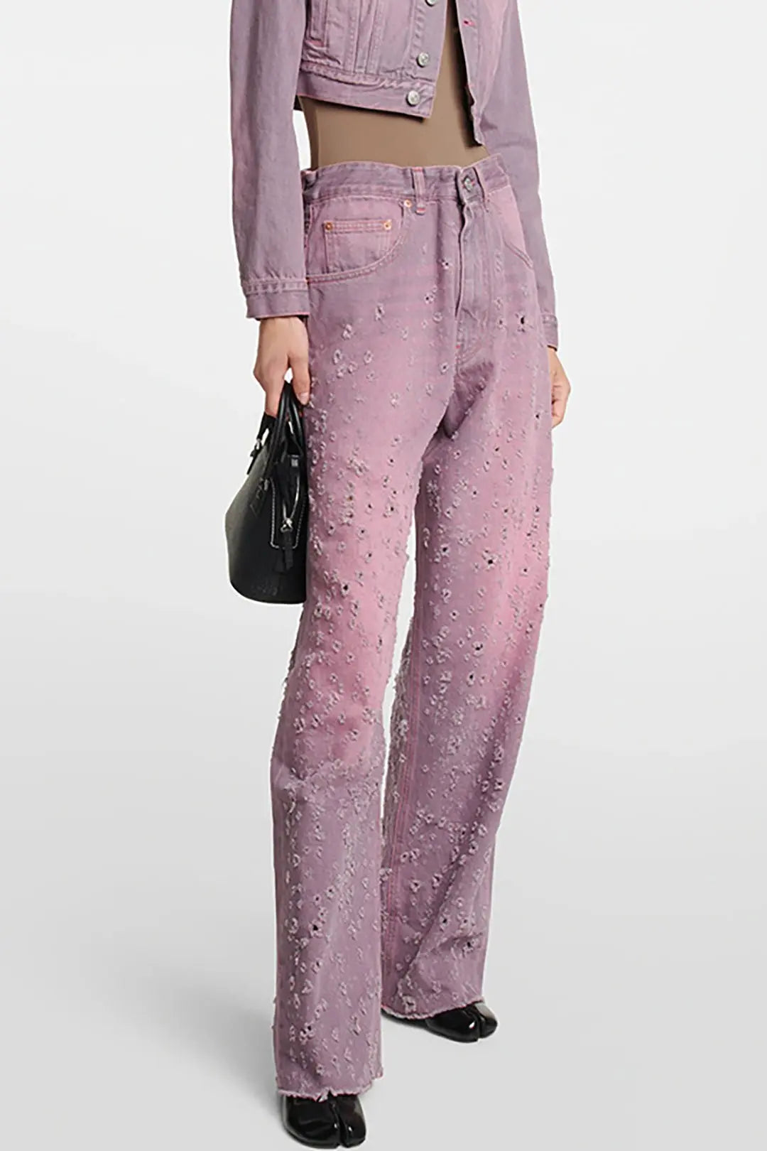 Distressed Wide Leg Denim - with a Vintage Twist