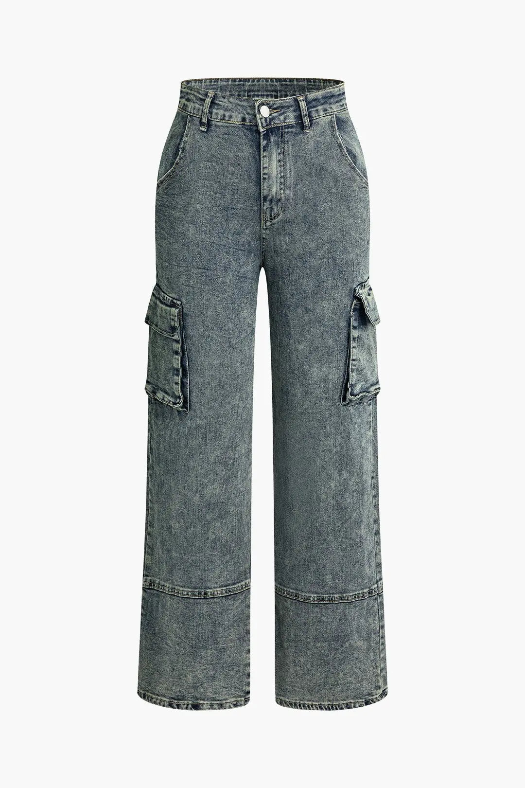 Vintage Wide Leg Cargo Jeans- Perfect Blend of Style & Comfort