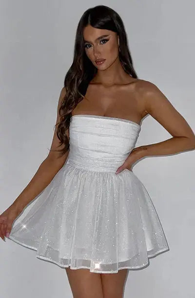 Sparkle Strapless Mini Dress