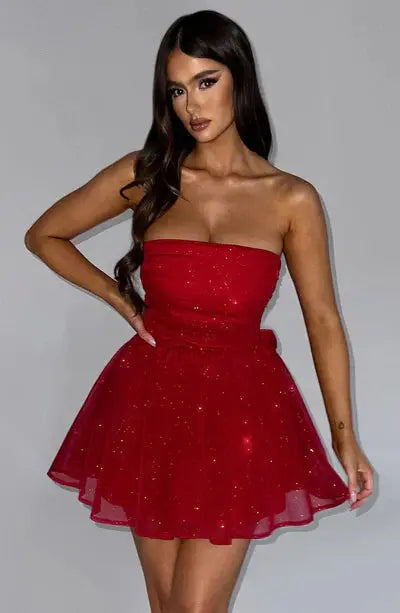 Sparkle Strapless Mini Dress