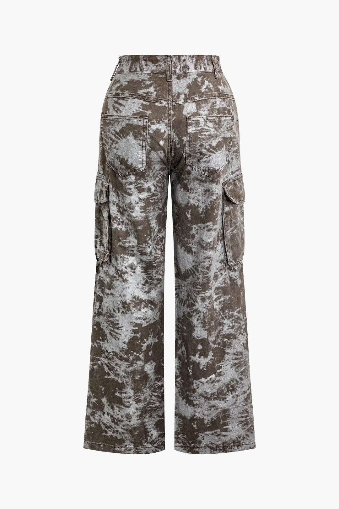 Women's High Waisted Cargo Pants - Camouflage Style