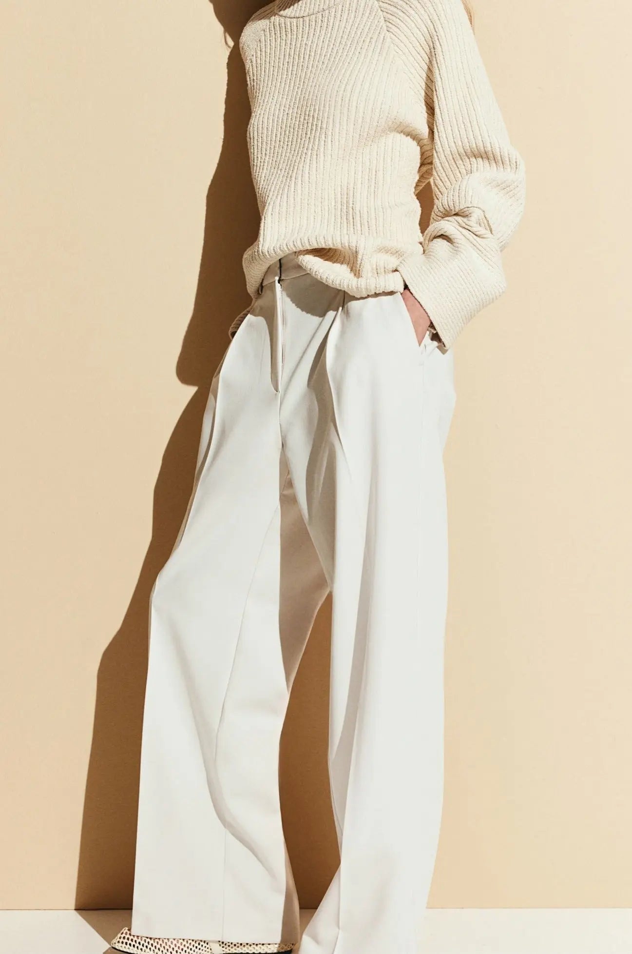 Classic Tailored Wide-Leg Trousers
