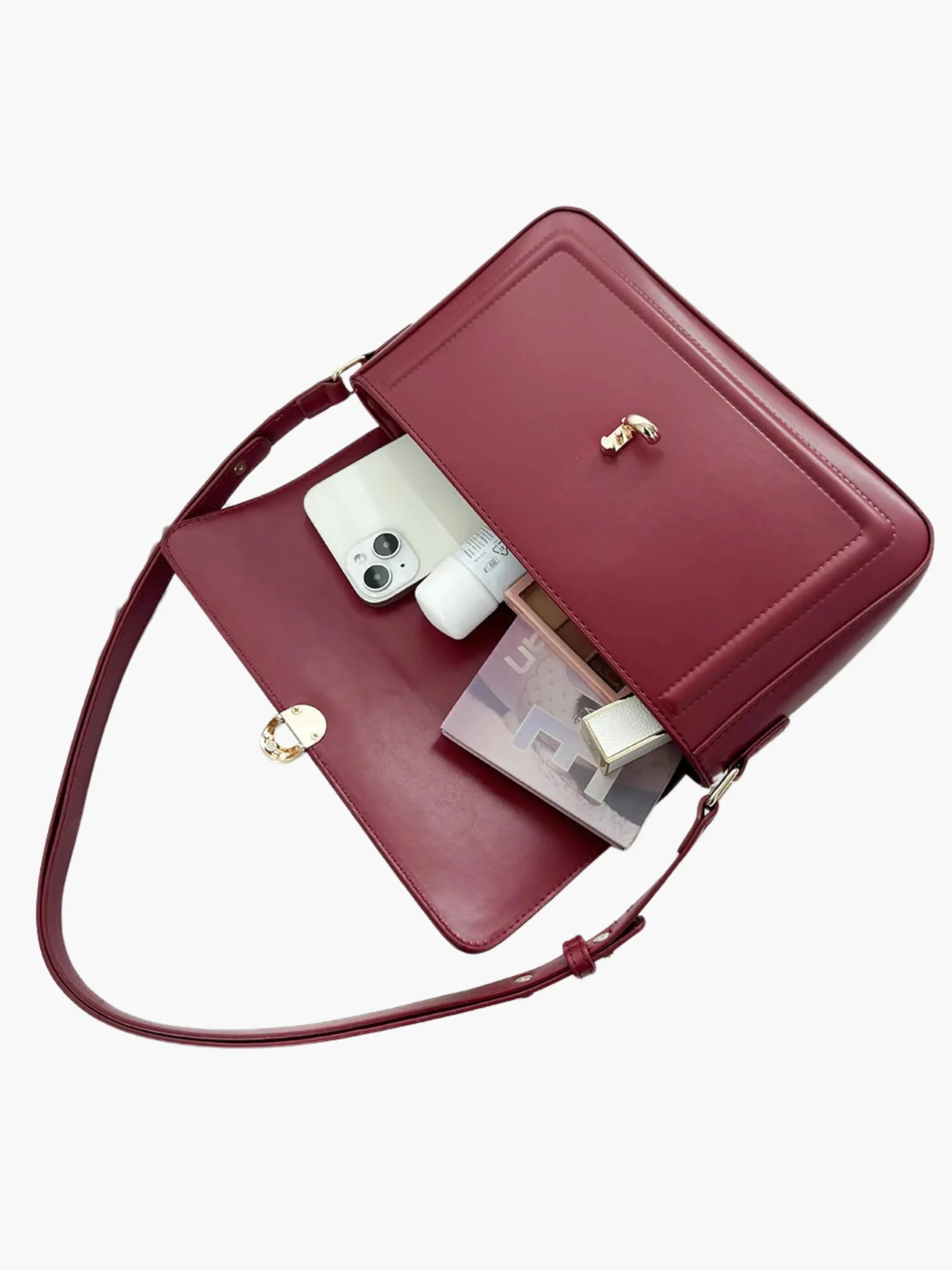 Elegant Buckle Shoulder Bag
