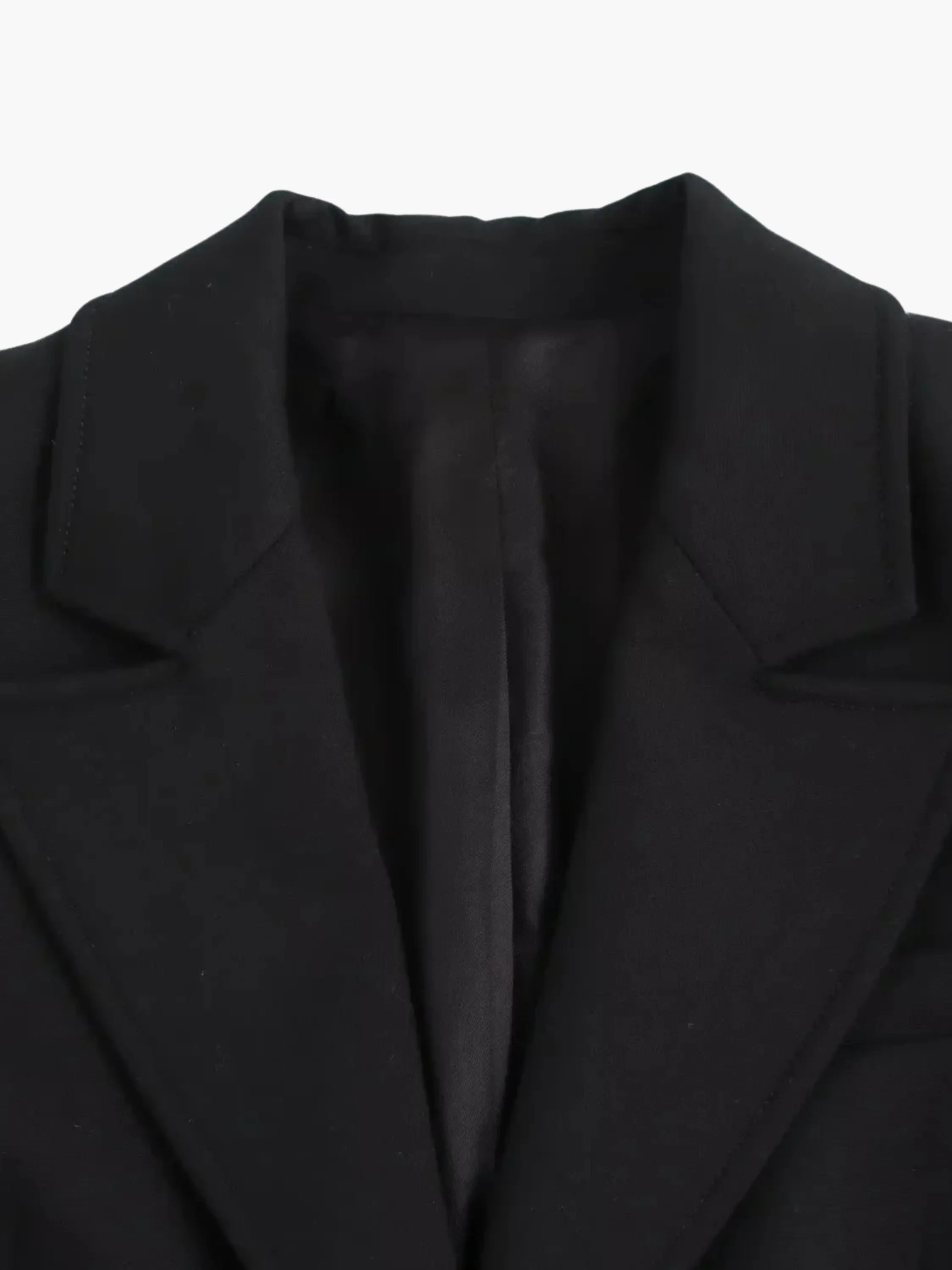 Classic Black Longline Coat - Sleek and Timeless