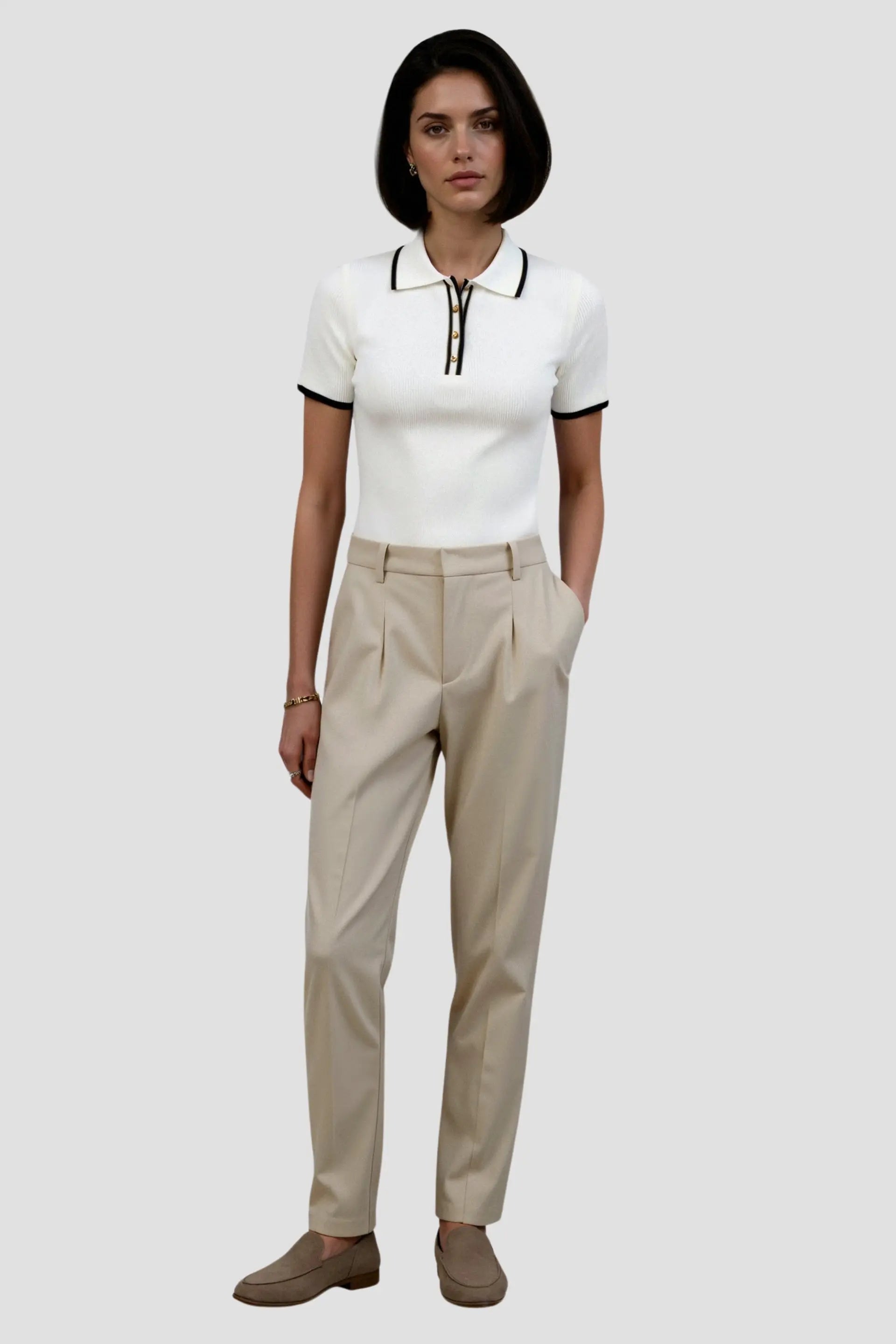 Classic Polo Shirt with Contrast Trim