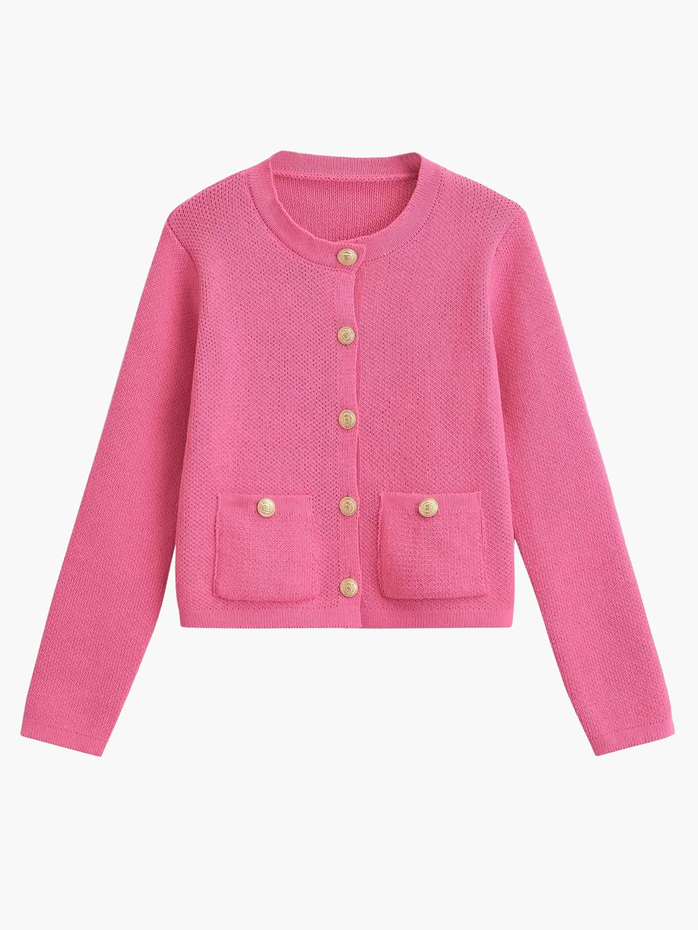 Classic Pocket-Detail Knit Cardigan