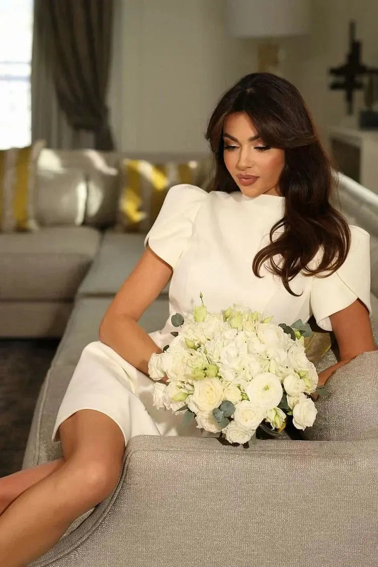 Elegant Puff-Sleeve Mini Dress