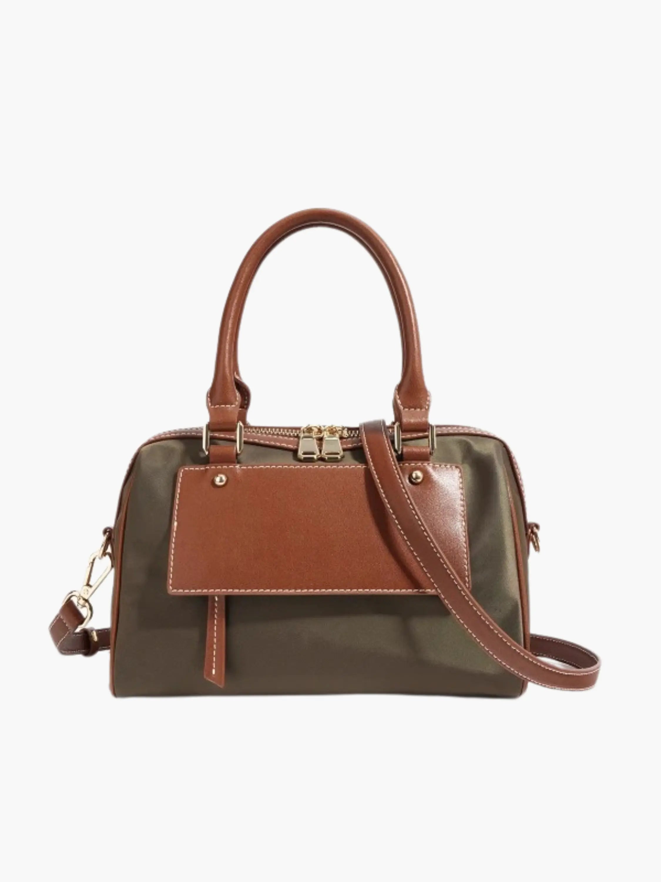Classic Handbag with Contrast Detailing